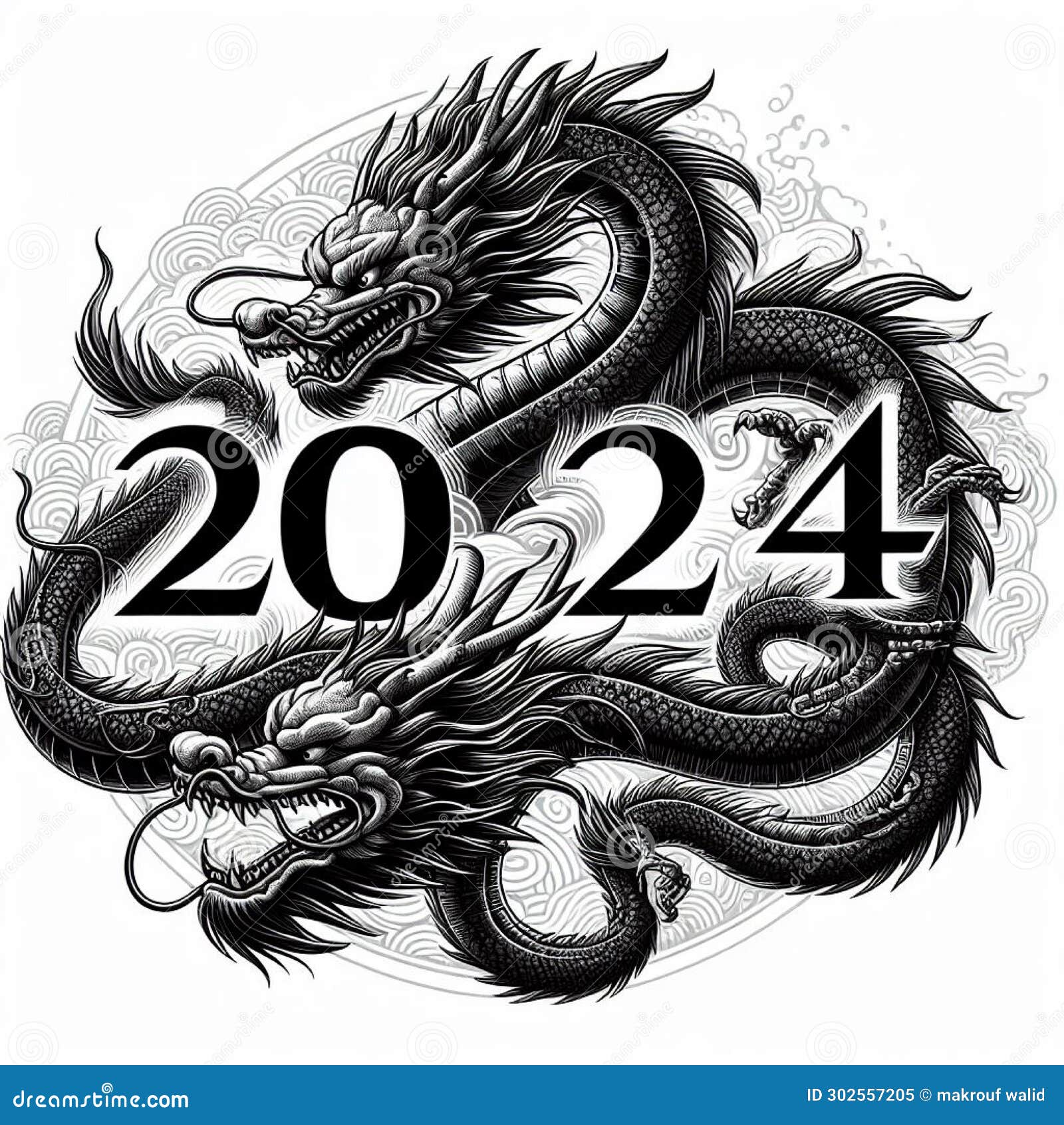 Happy Chinese New Year 2024 Stock Image - Image of happy, decoration ...