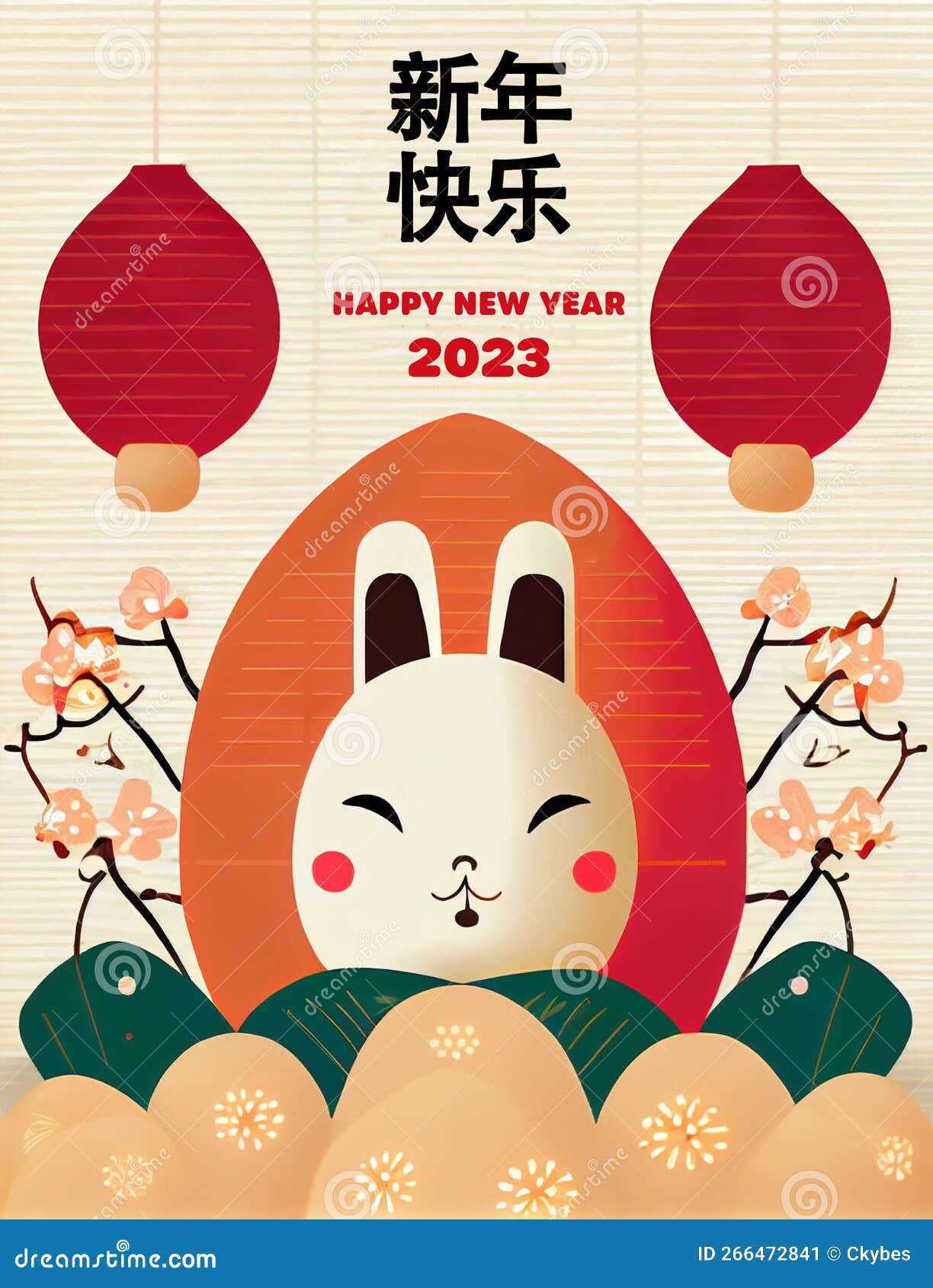 Chinese New Year 2023 Animal Rabbit Background