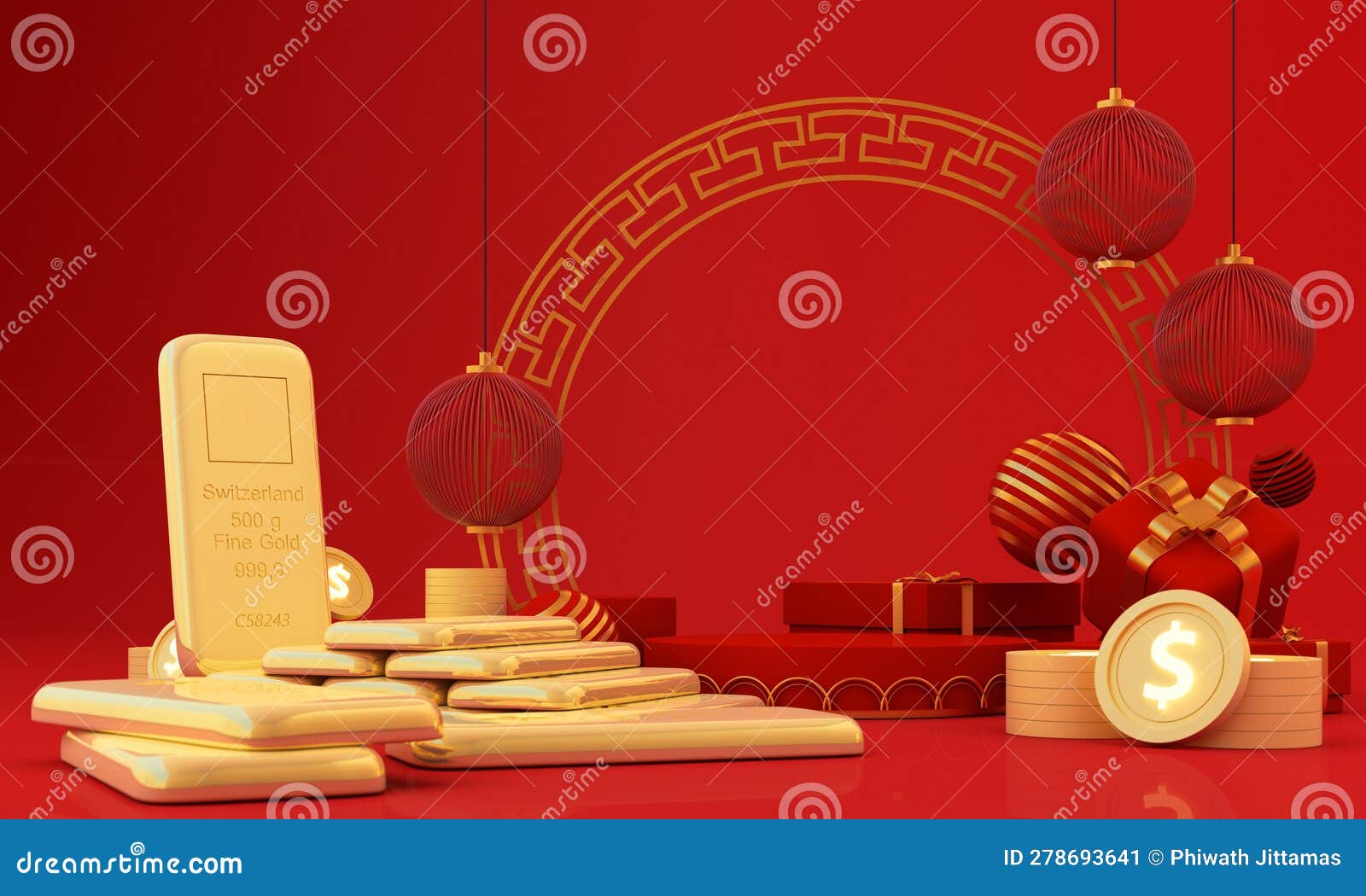 Happy Chinese New Year 2024 Chinese New Year Banner With Circle