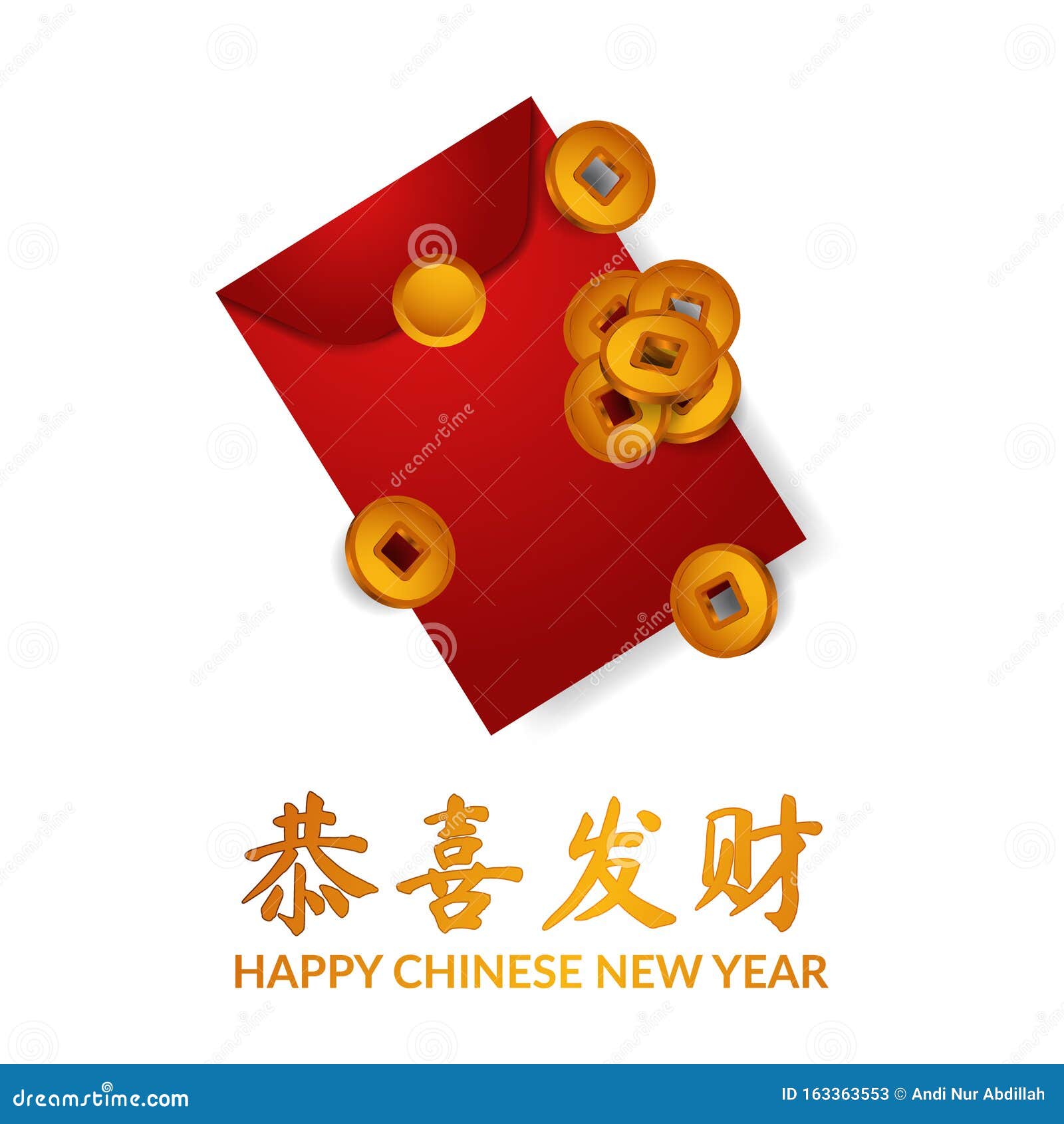 Thai Money In Red Envelope On White Background Chinese New Year