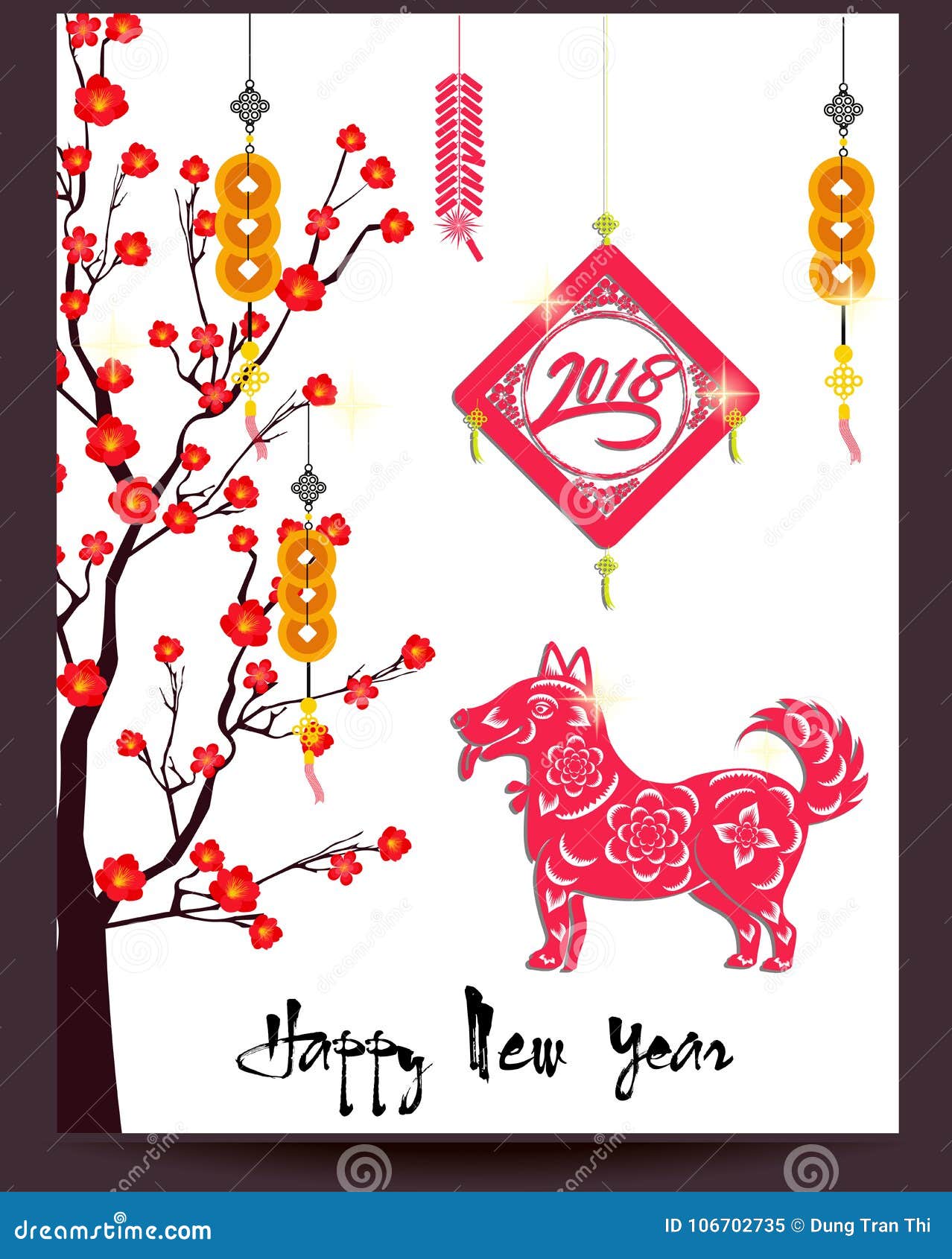 Download Happy Chinese New Year 2018 Year Of The Dog. Lunar New ...