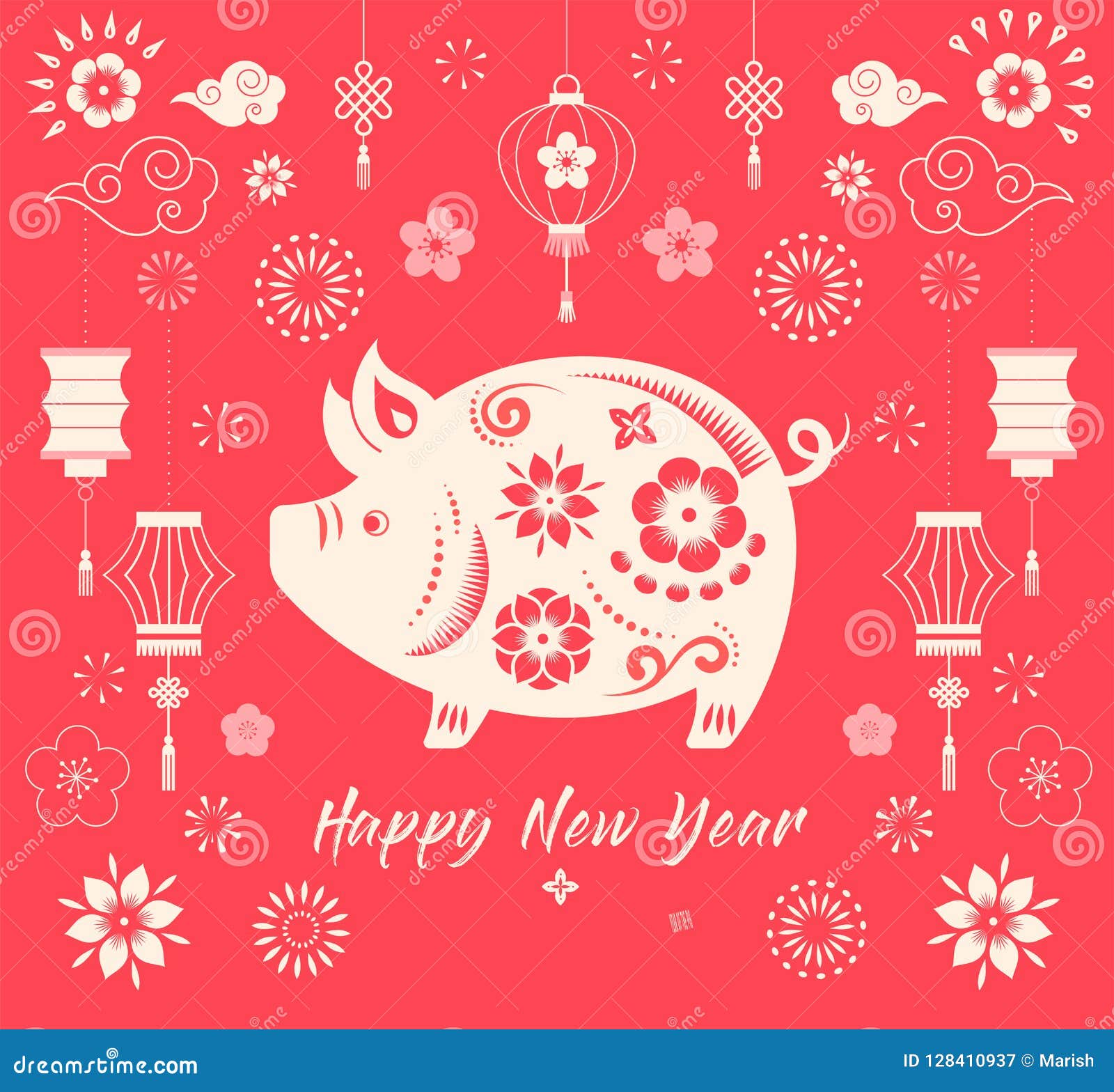 Happy Chinese New Year 19 The Year Of Pig Vector Banner Background Stock Vector Illustration Of Astrological Calendar Happy Chinese New Year 19 The Year Of Pig Vector Banner Background Stock Vector Illustration Of Astrological Calendar
