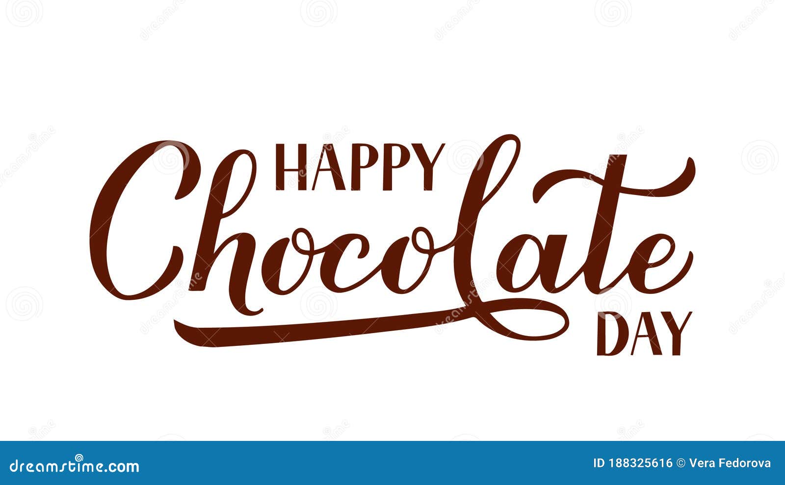 Happy Chocolate Day Calligraphy Hand Lettering Isolated on White ...