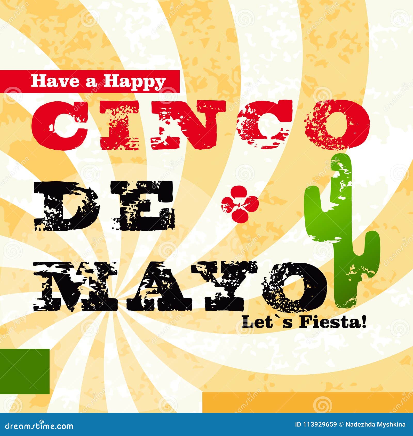 Happy Cinco De Mayo Greeting Card Stock Illustration Illustration of
