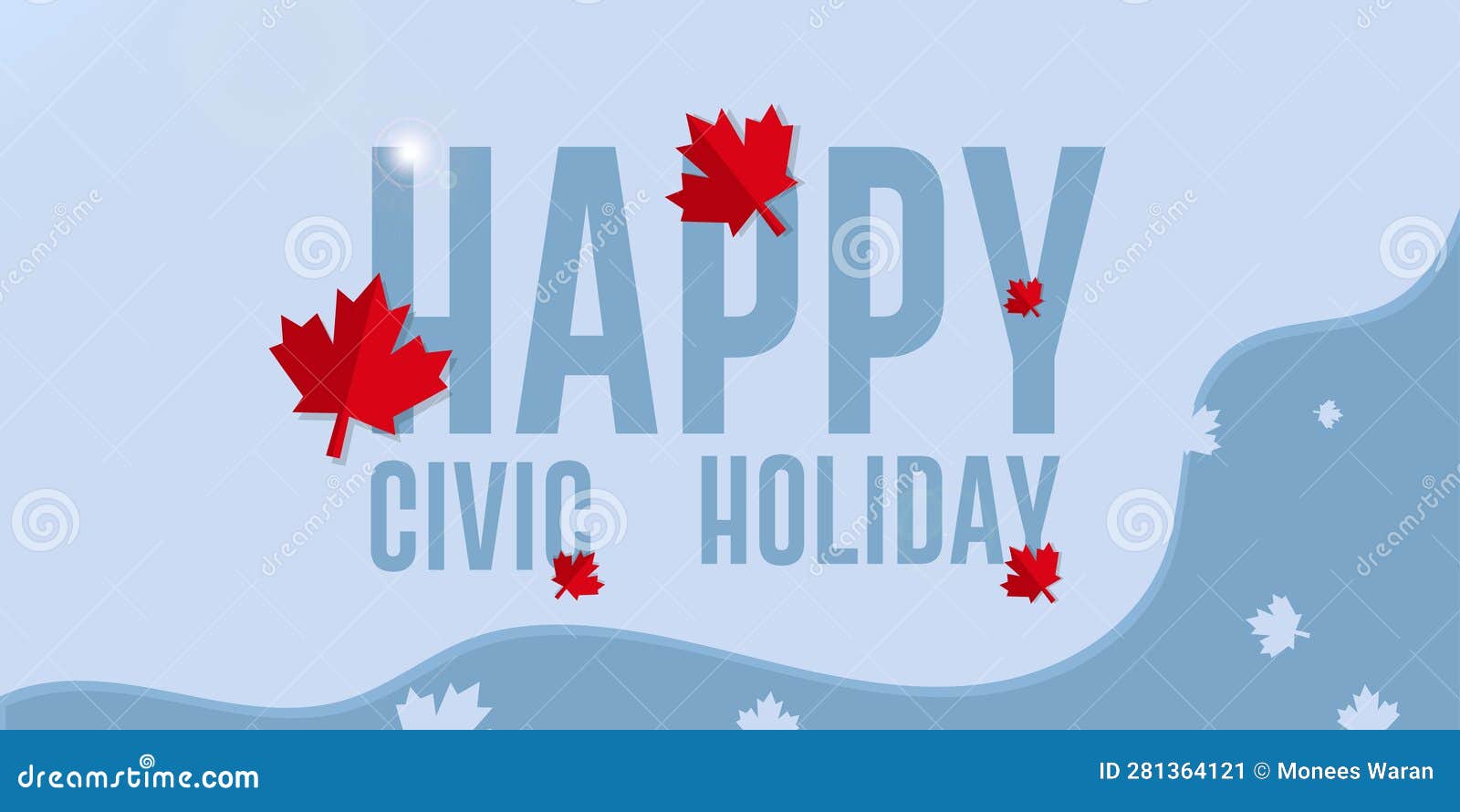 happy civic holiday. civic festival canada. web banner and poster  .