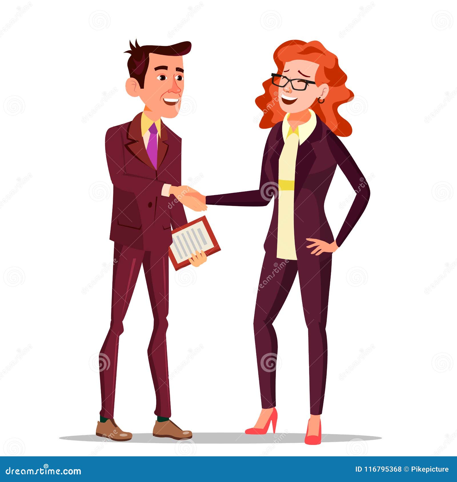 Happy Client Vector Business Concept Suit Partners and Clients Happy Client Vector Business Concept Suit Partners and Clients