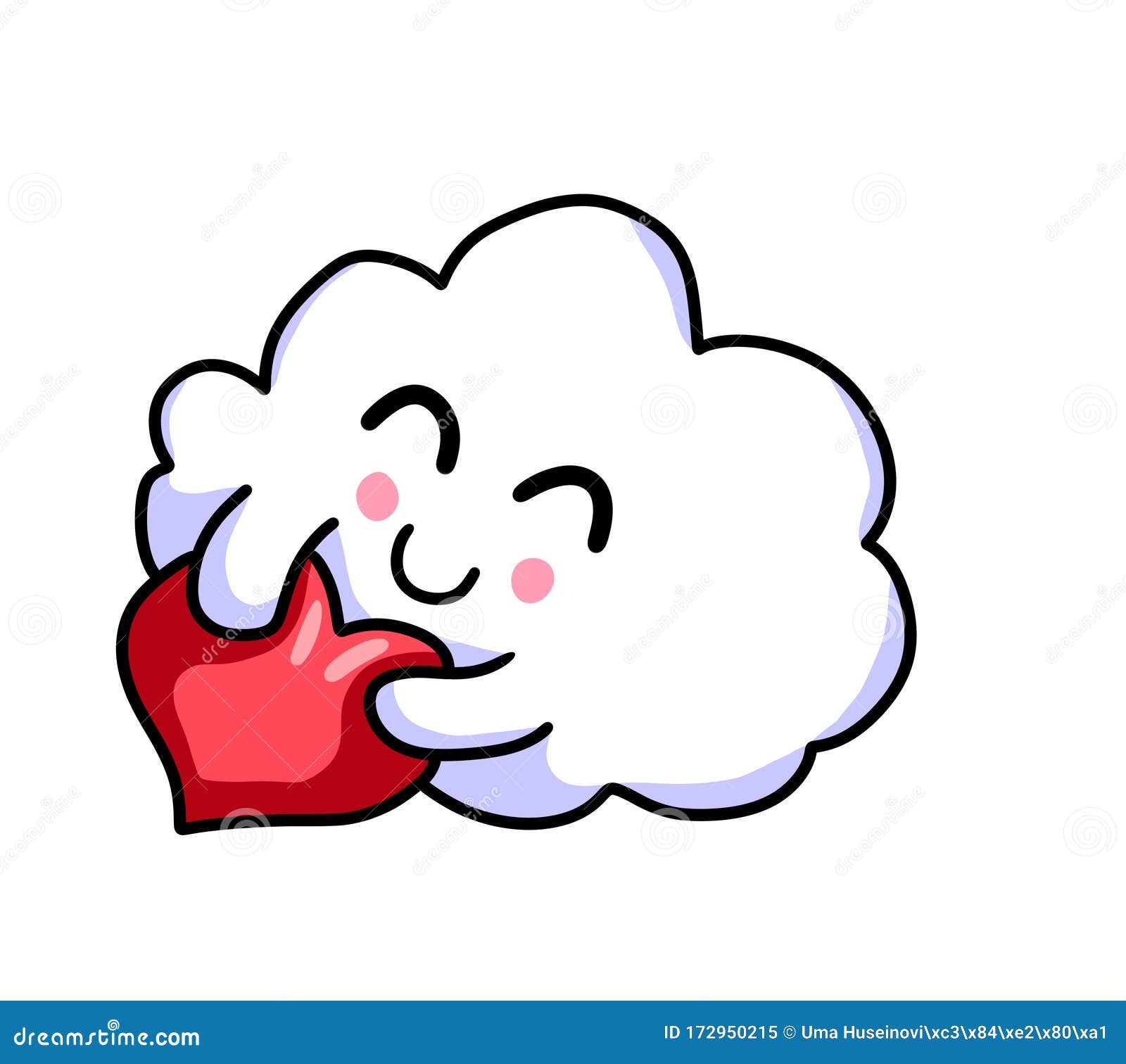 Happy Cloud Hugging a Heart Stock Illustration - Illustration of happy, passion: 172950215 Happy Cloud Hugging a Heart Stock Illustration - Illustration of happy, passion: 172950215