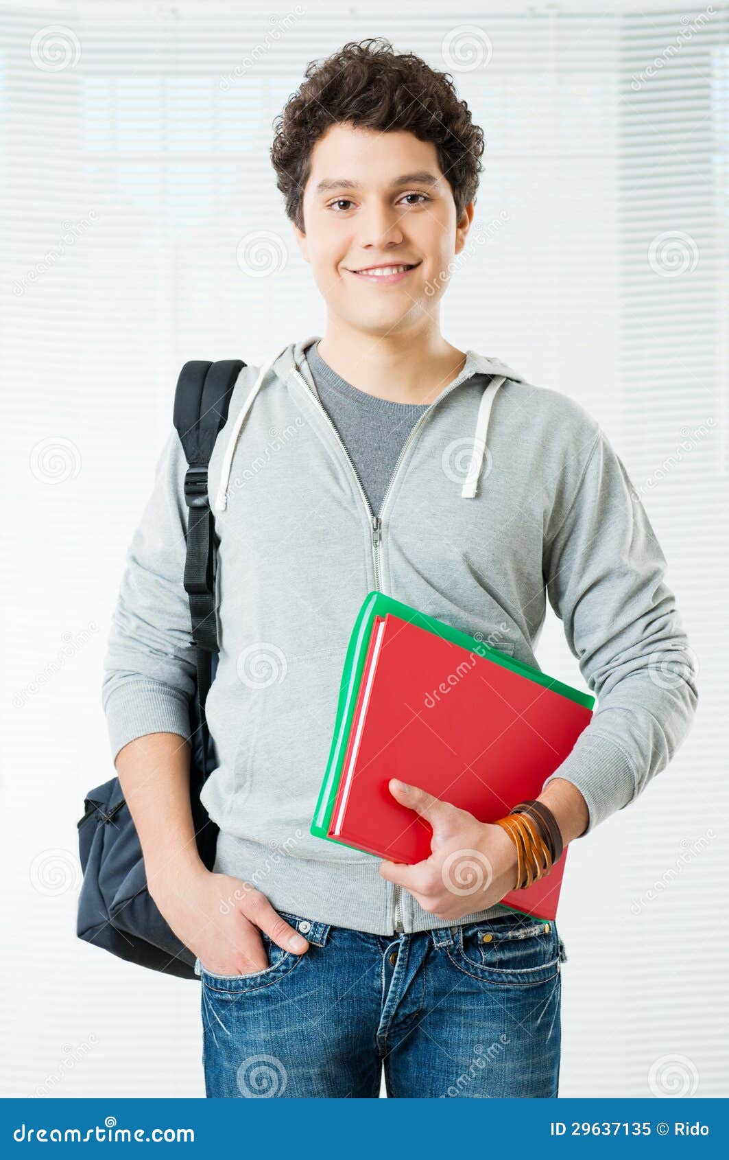 Happy College Student stock image. Image of indoor, positive - 29637135