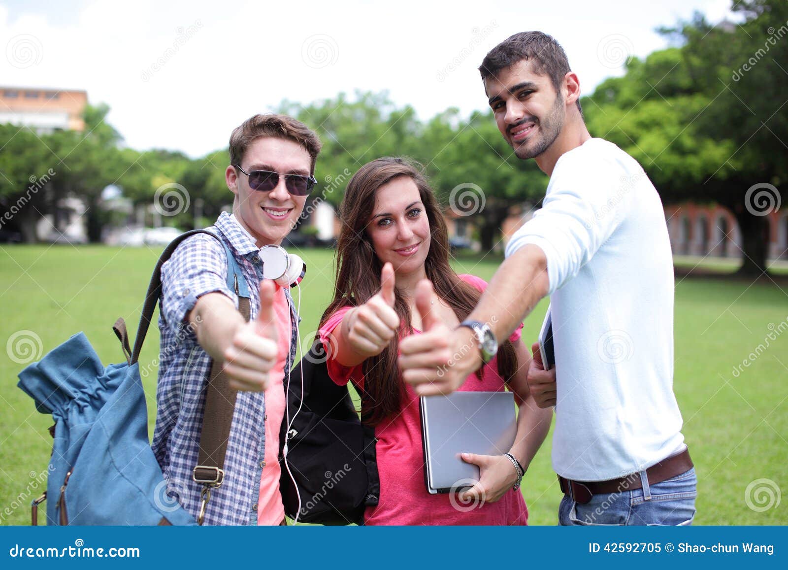 Happy College students stock image. Image of lying, casual - 42592705