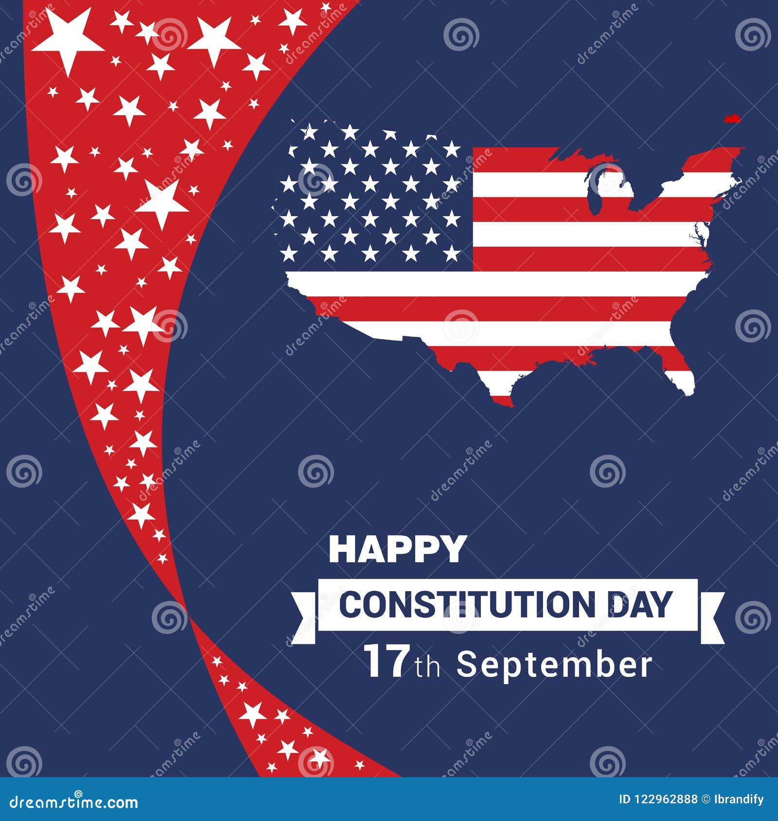 Happy Constitution Day Design Card Vector Stock Vector Illustration