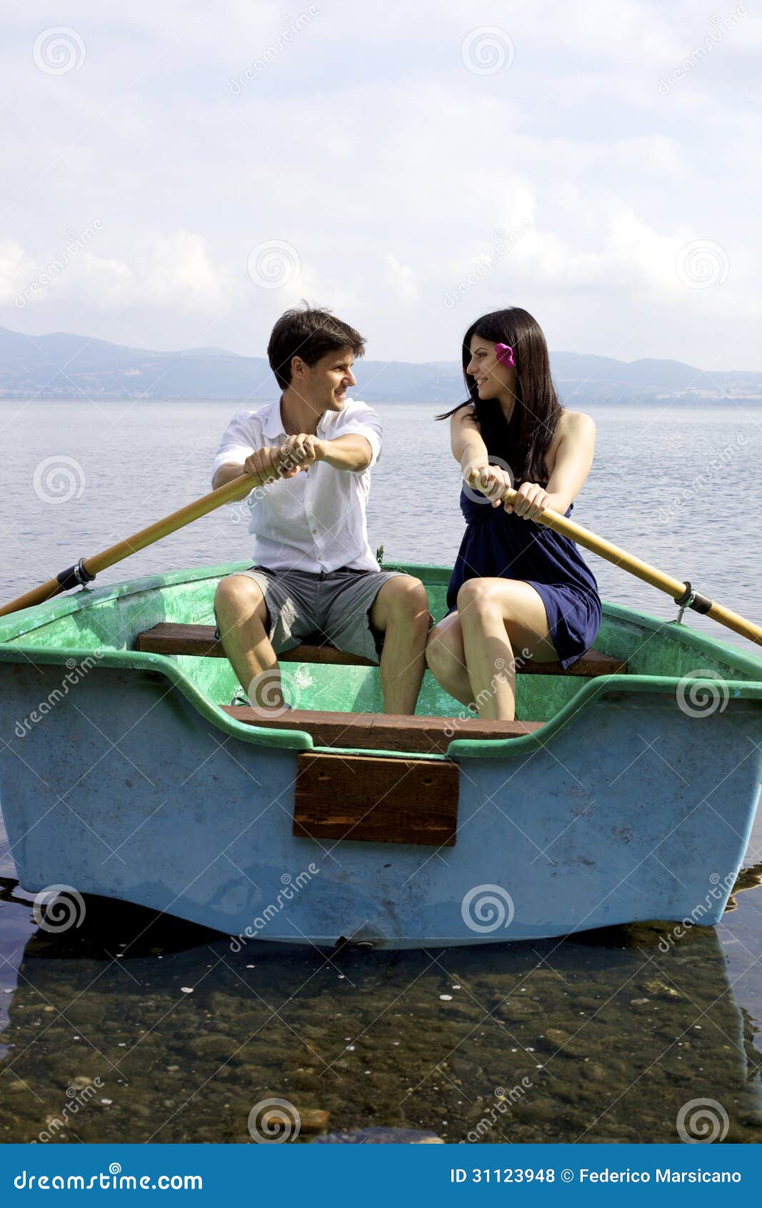 Happy Couple In Love On Boat In Vacation Royalty Free 