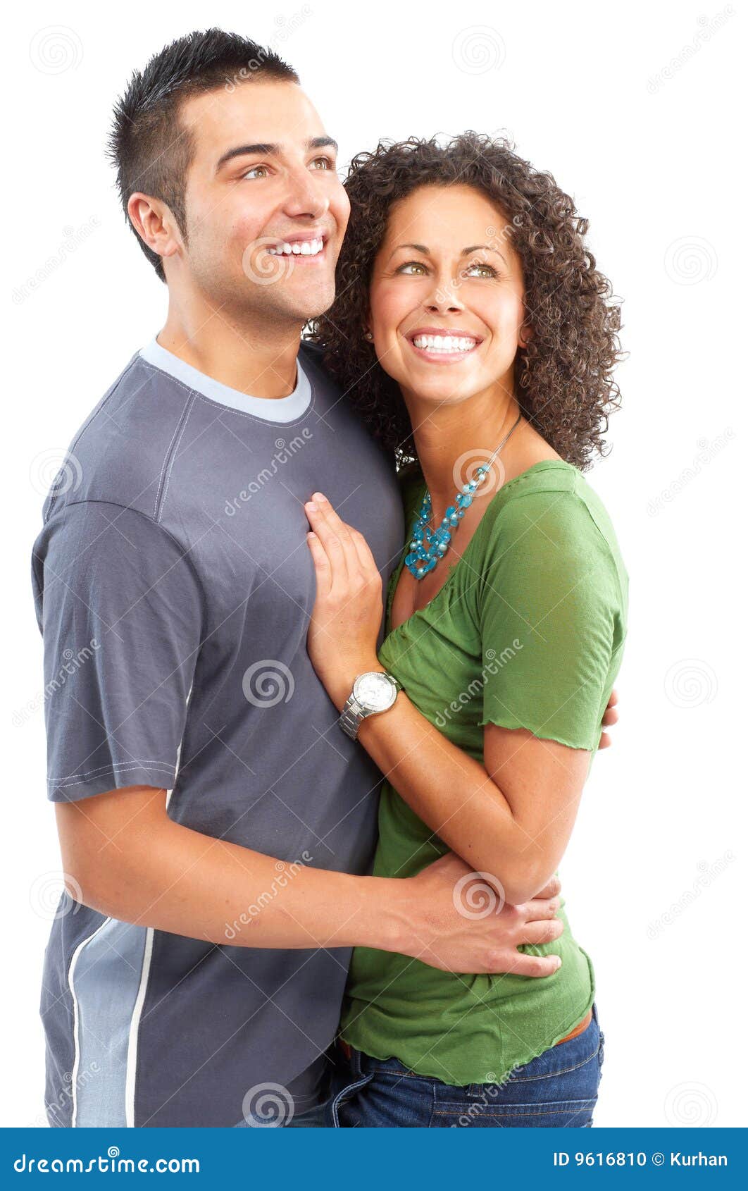 Happy Couple in Love. Over White Background Stock Photo Image of