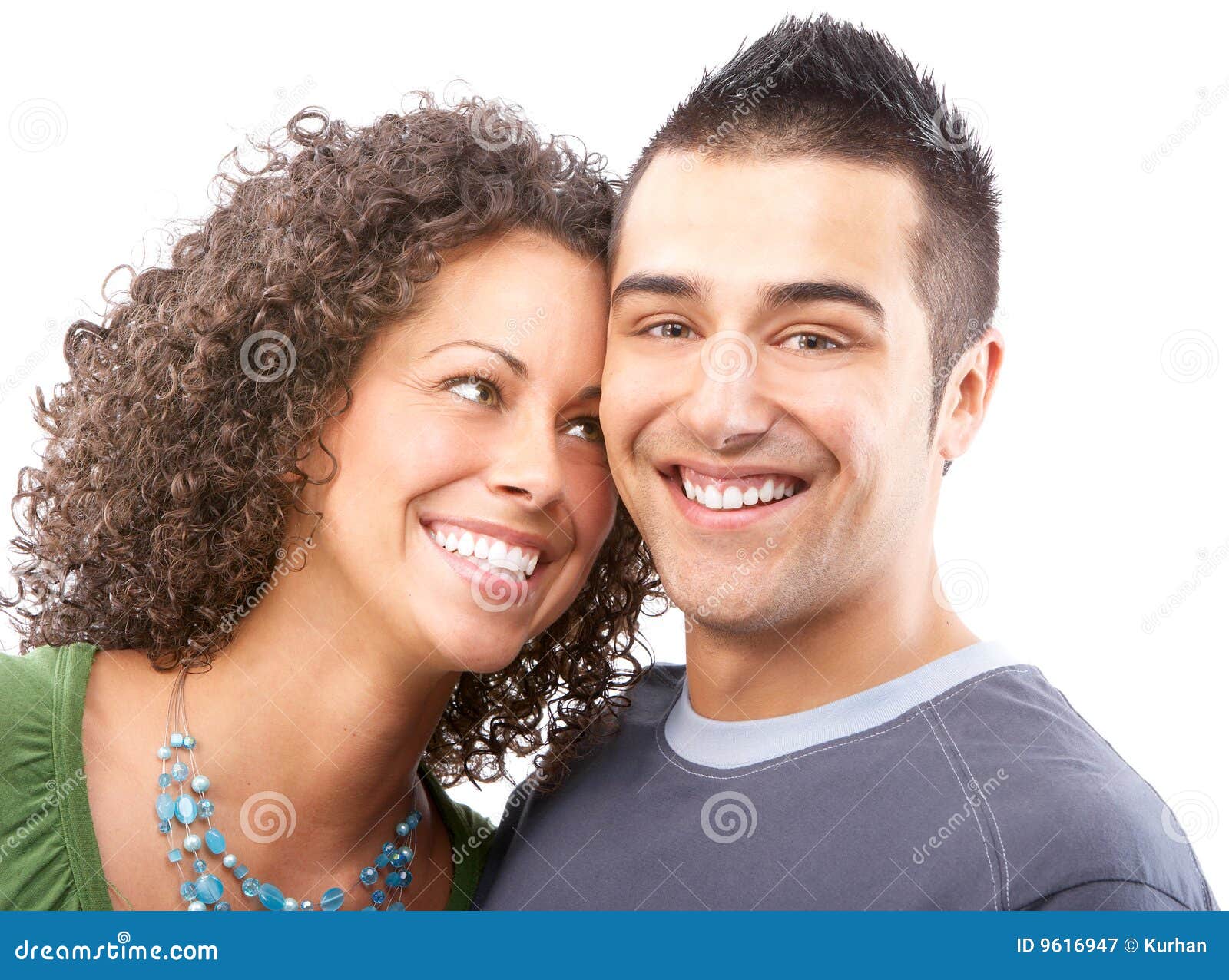 Happy Couple in Love. Over White Background Stock Image Image of