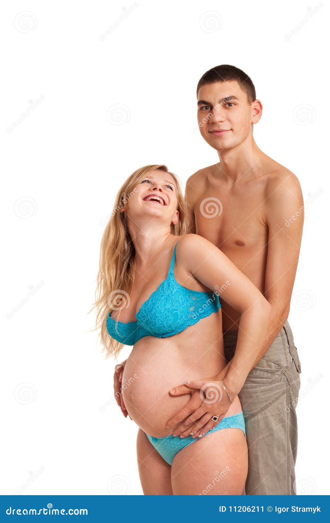 140 Naked Pregnant Woman Husband Stock Photos image