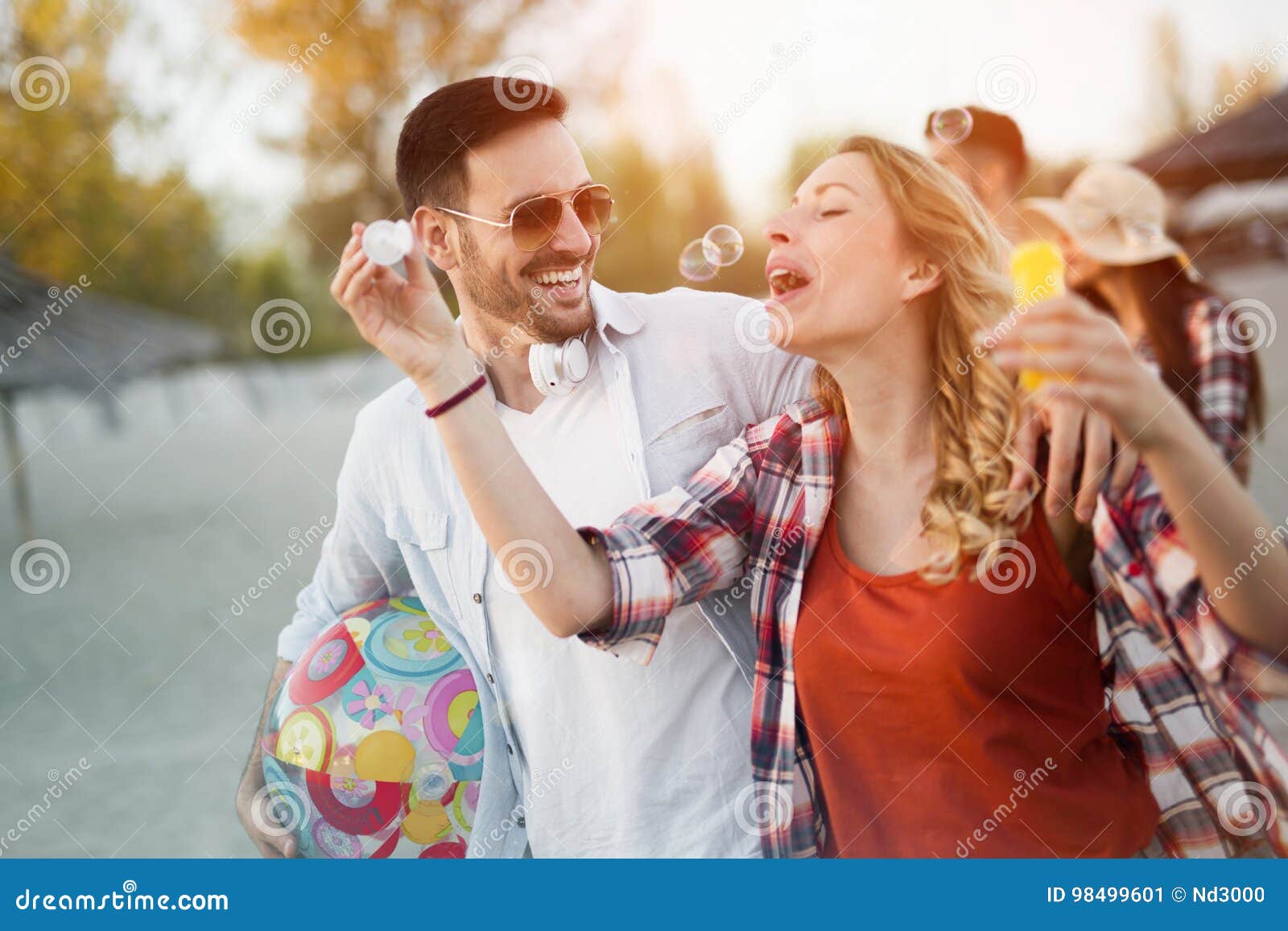 Happy Couple Smiling And Having Fun Time Stock Image Image Of Male