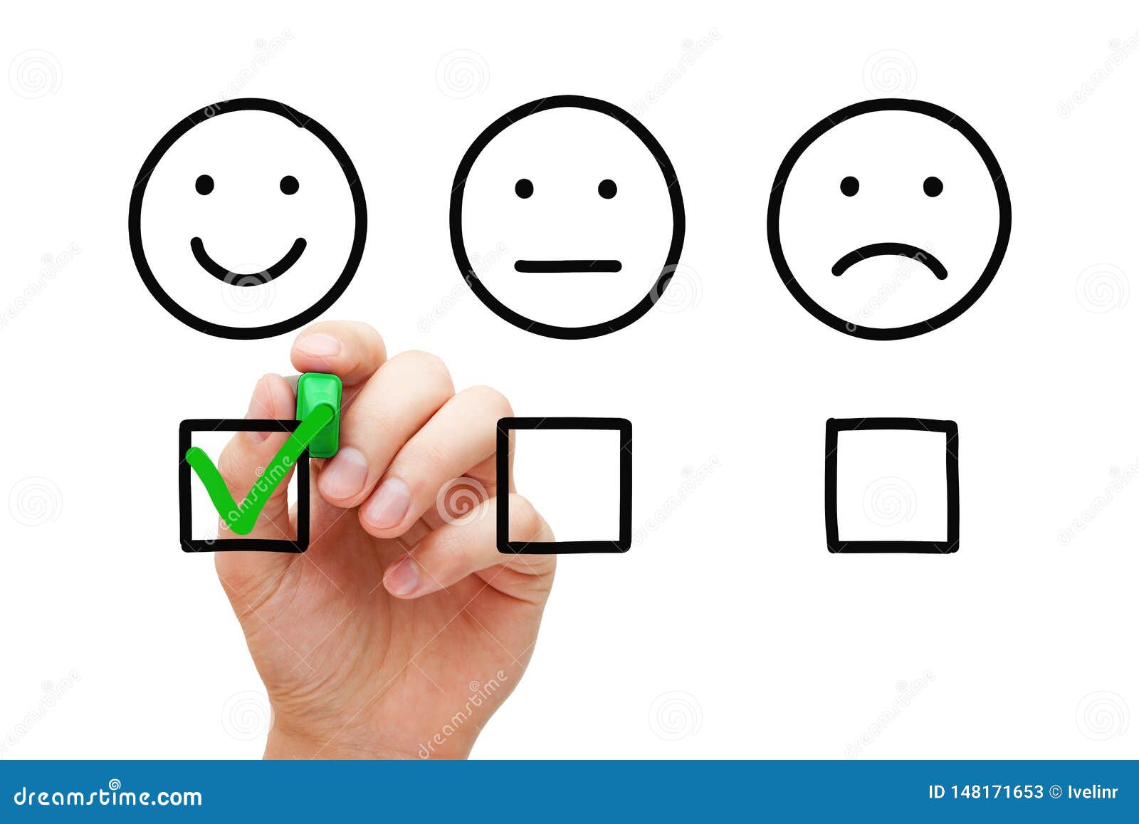 happy customer feedback survey concept