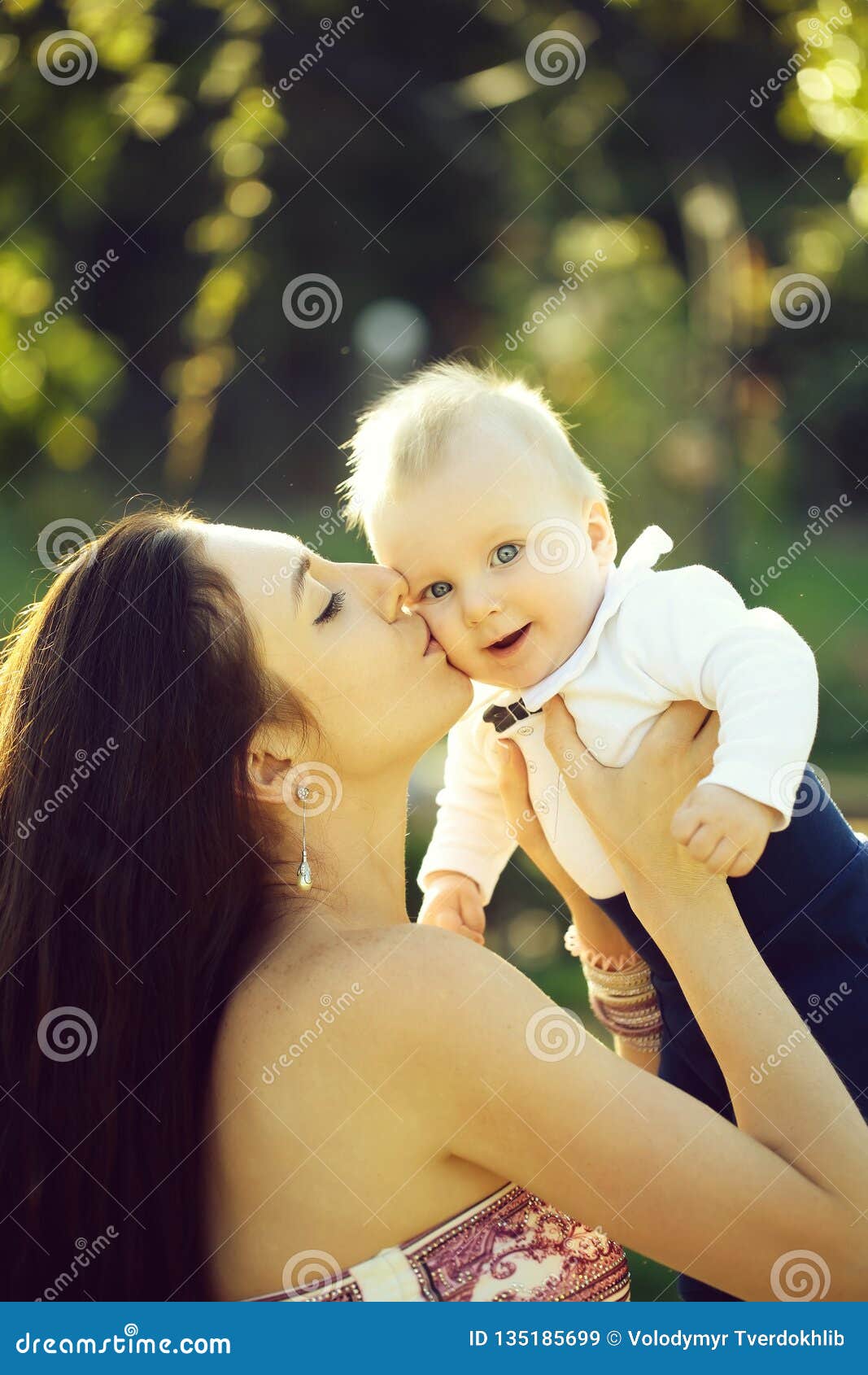 Happy Cute Baby Boy and Mother Having Fun Stock Image - Image of ...