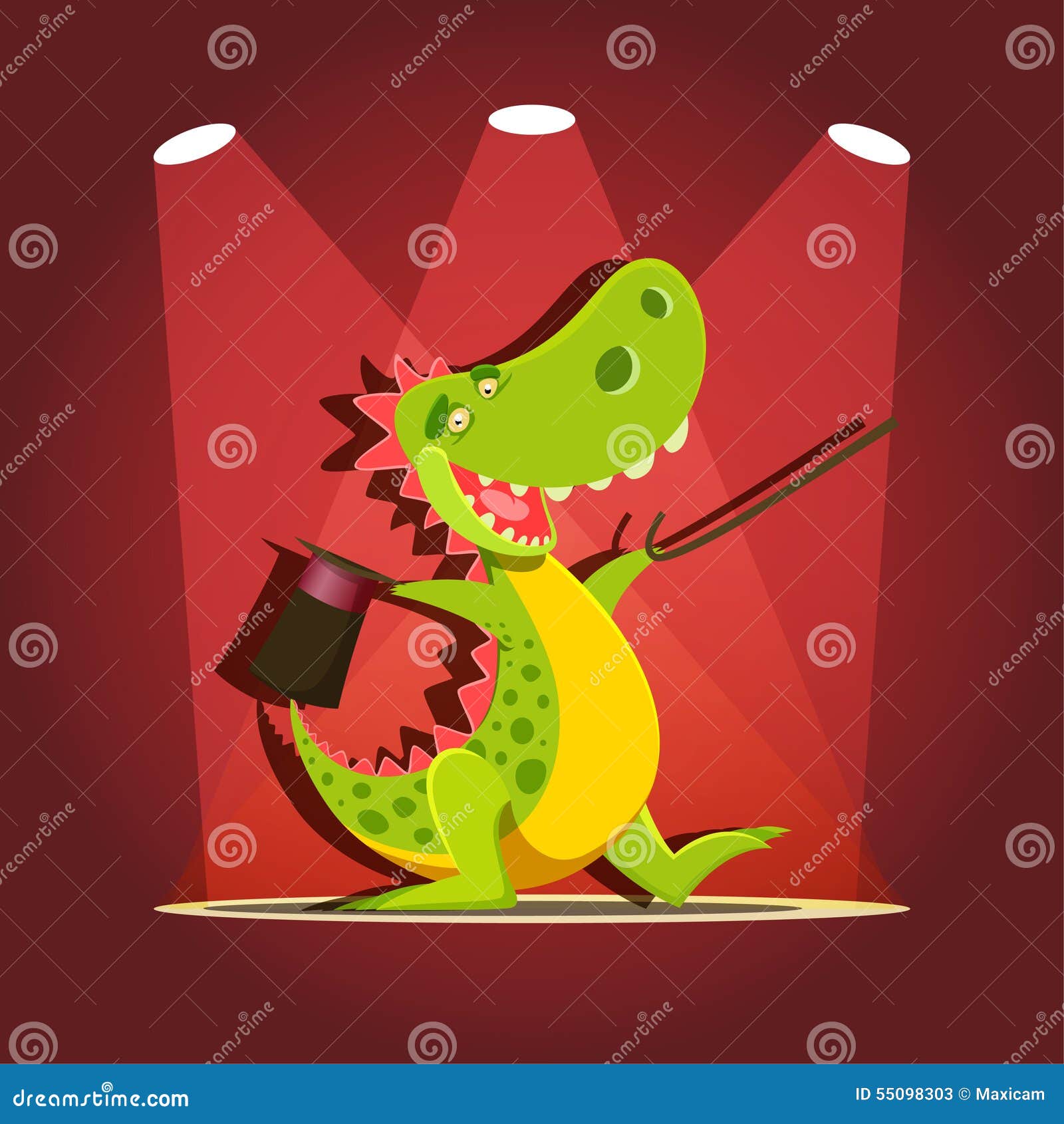 A Happy Cartoon Dinosaur Jumping And Smiling. Royalty Free SVG, Cliparts,  Vectors, and Stock Illustration. Image 26468966.