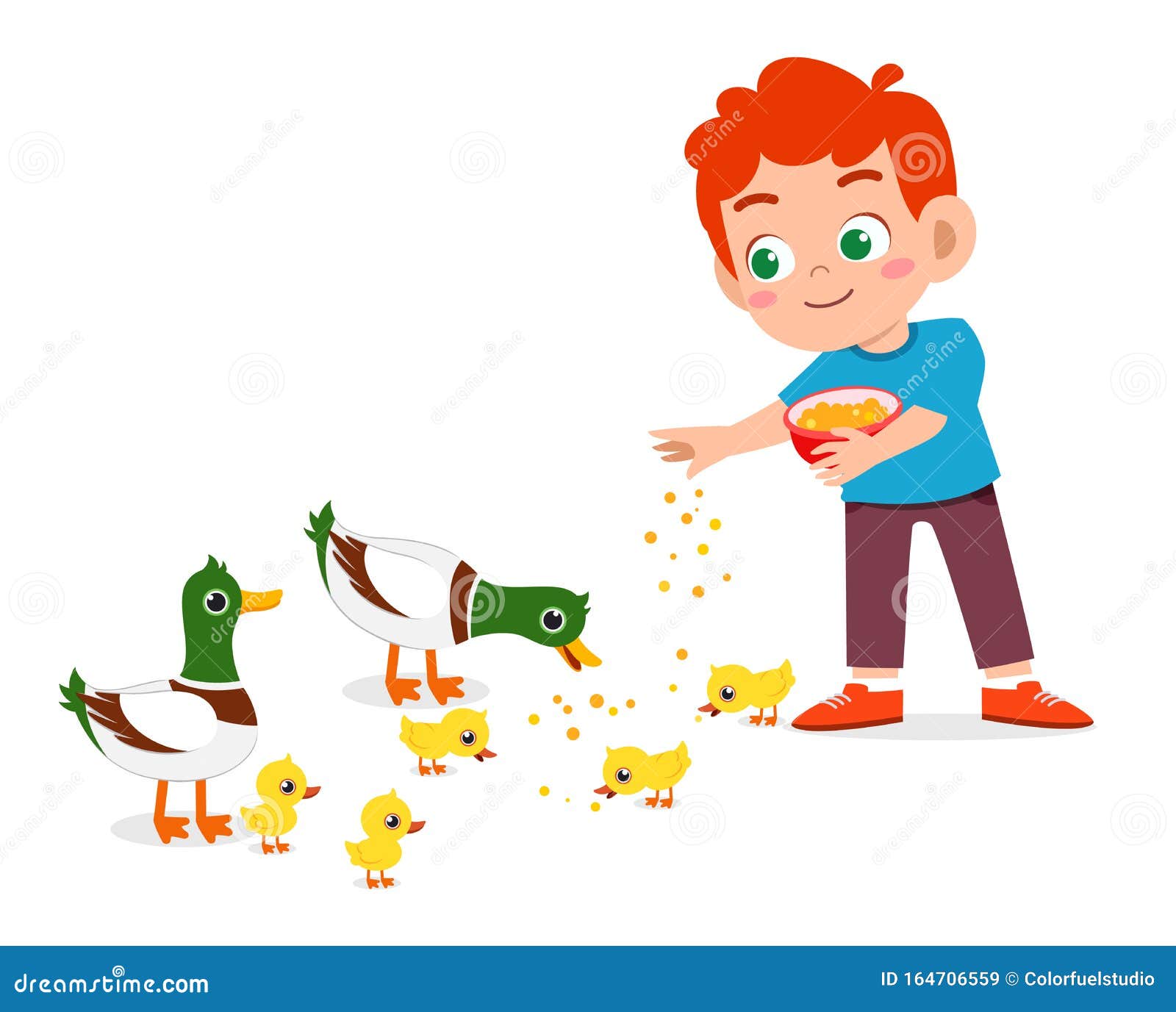 ducks eating clip art