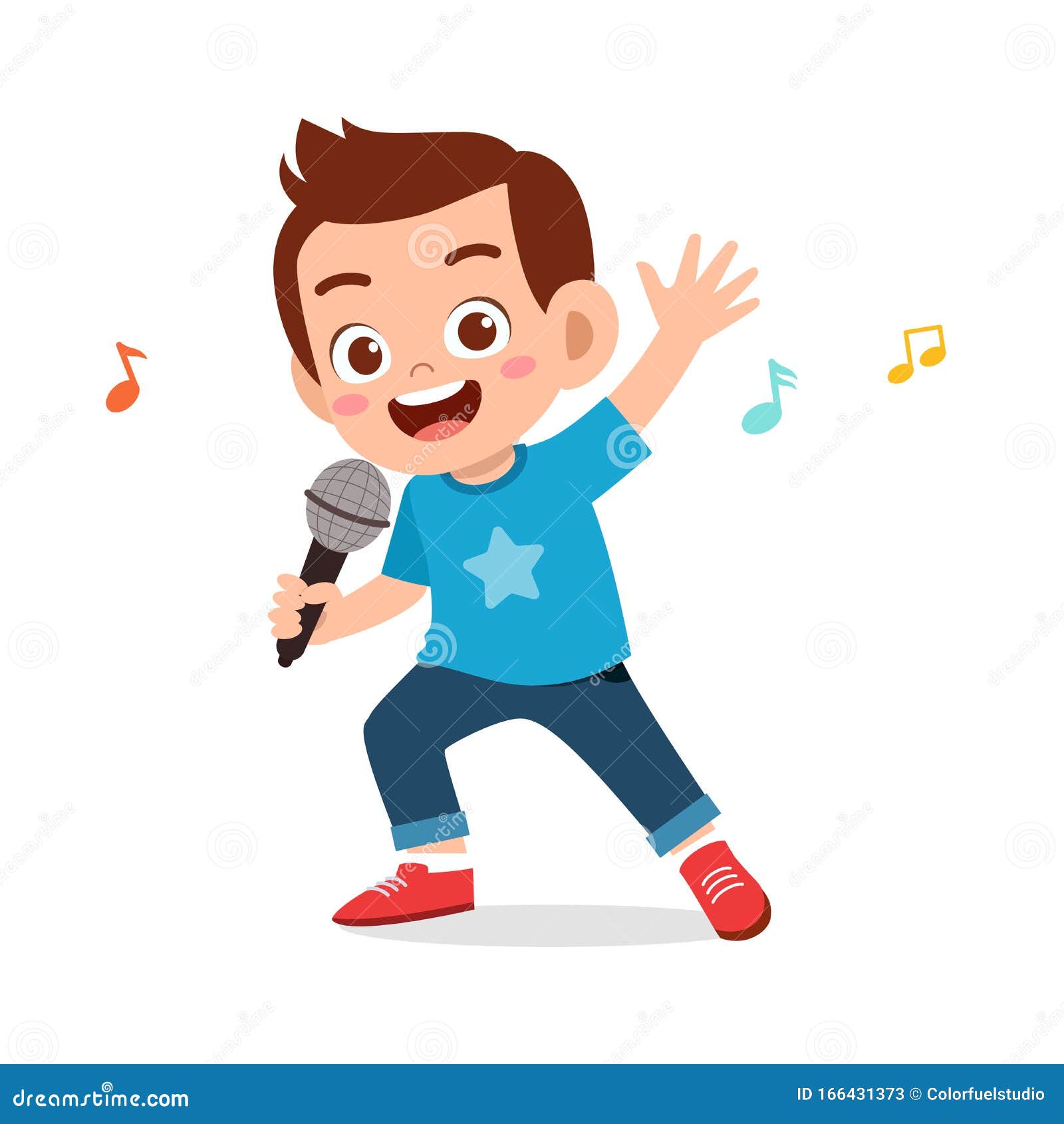 Sing Cartoon Vector | CartoonDealer.com #2302663