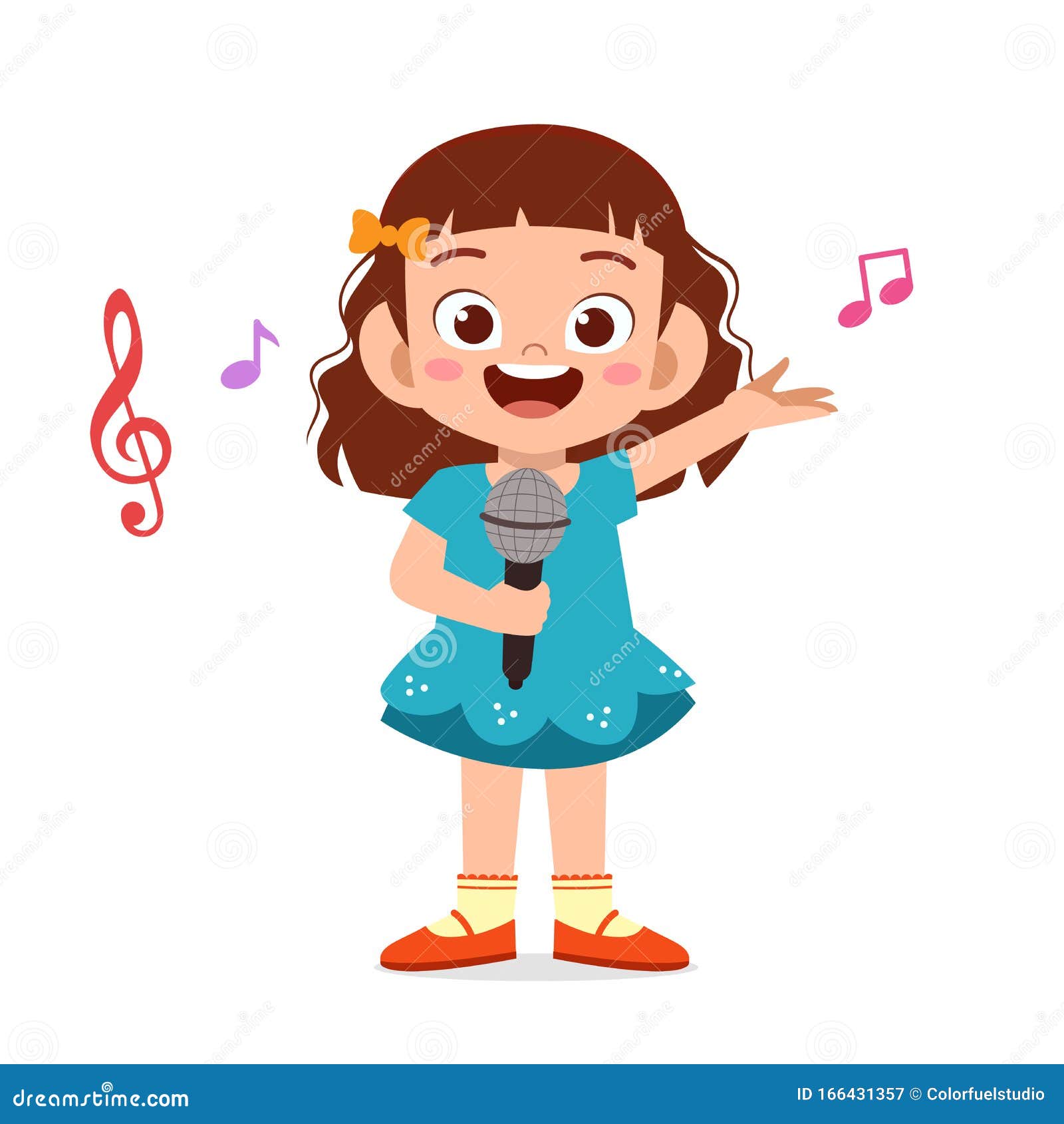 girl singers clipart