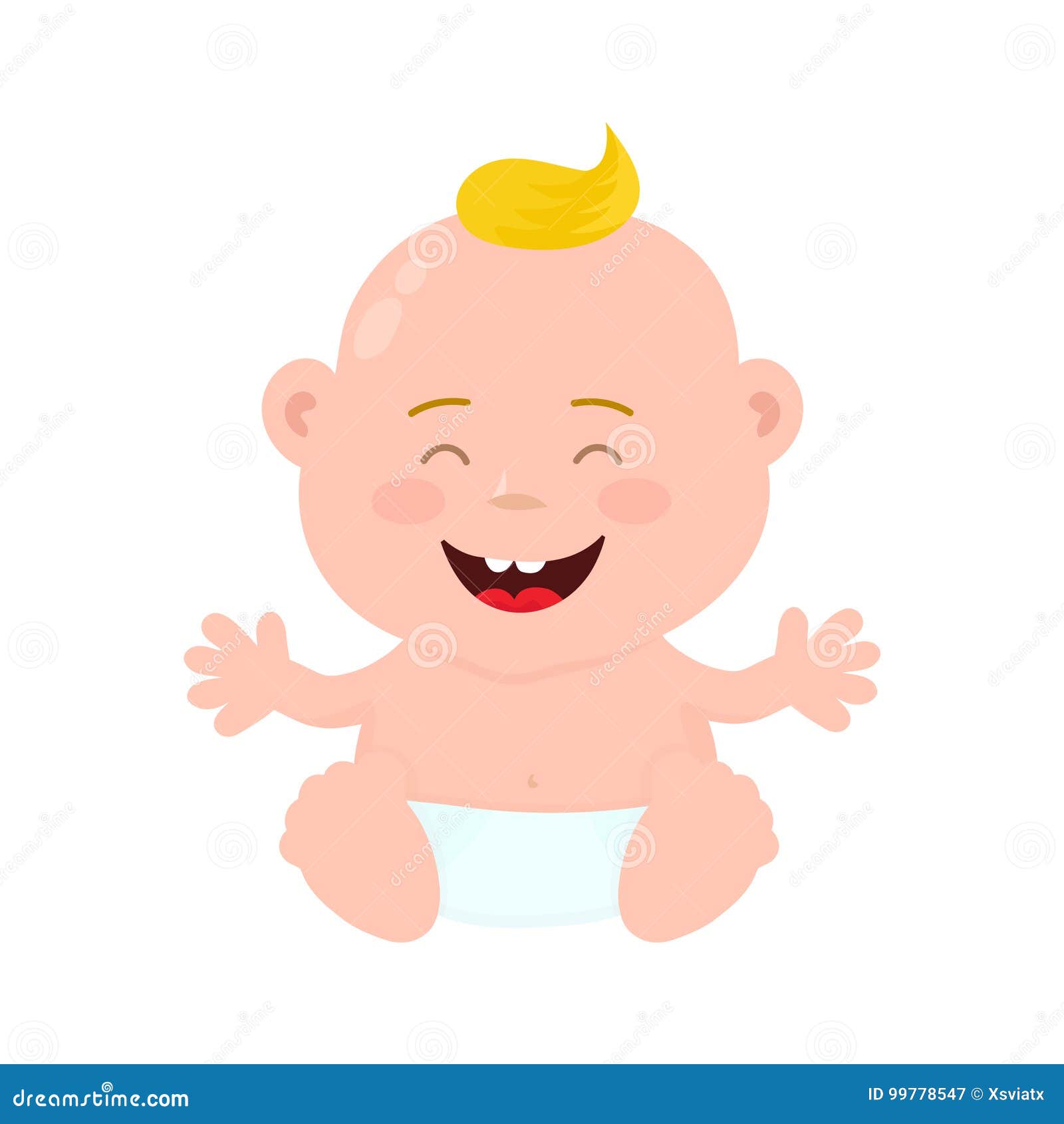 Happy Cute Laughing Smiling Baby Stock Vector - Illustration of character,  adorable: 99778547