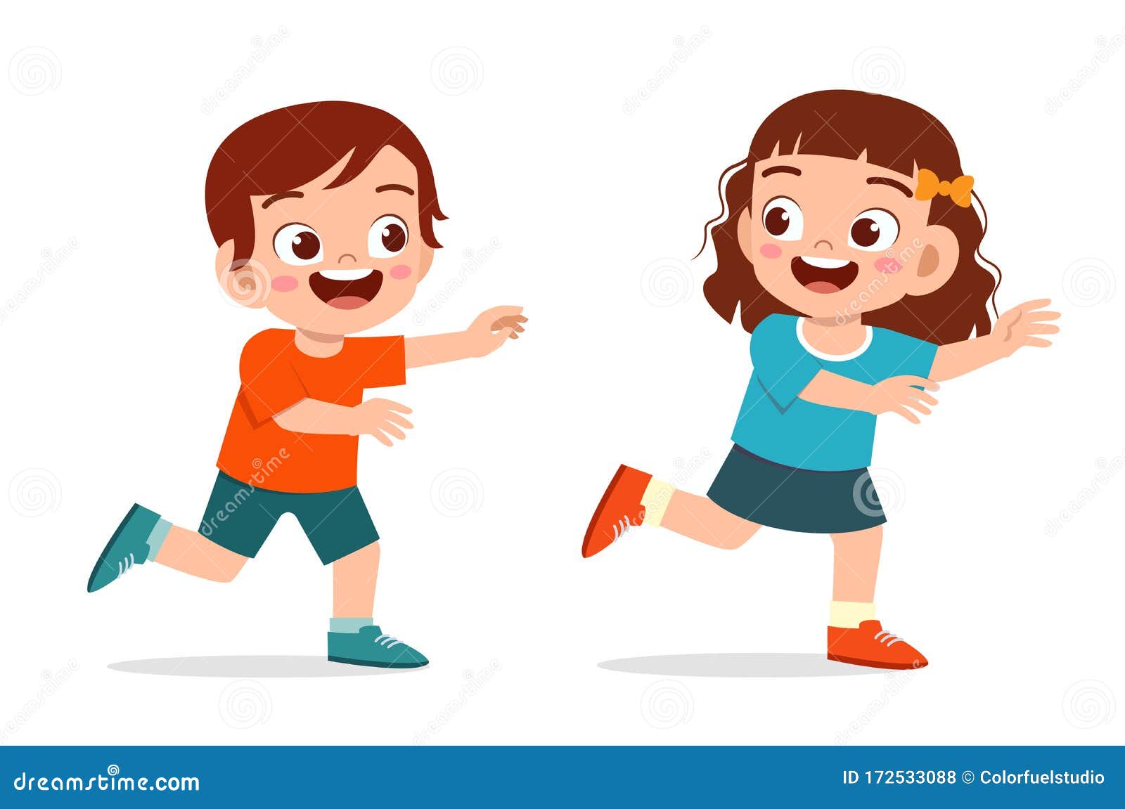 Child Playing Tag Stock Illustrations – 277 Child Playing Tag