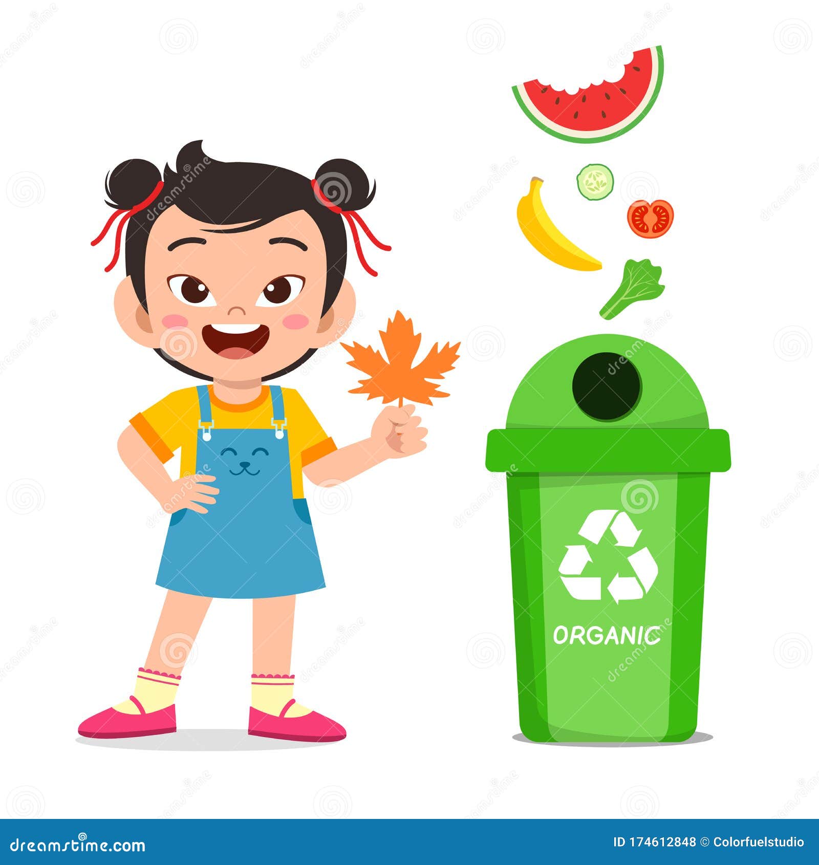 Happy Cute Little Kid Boy Throw Trash Stock Vector Illustration of