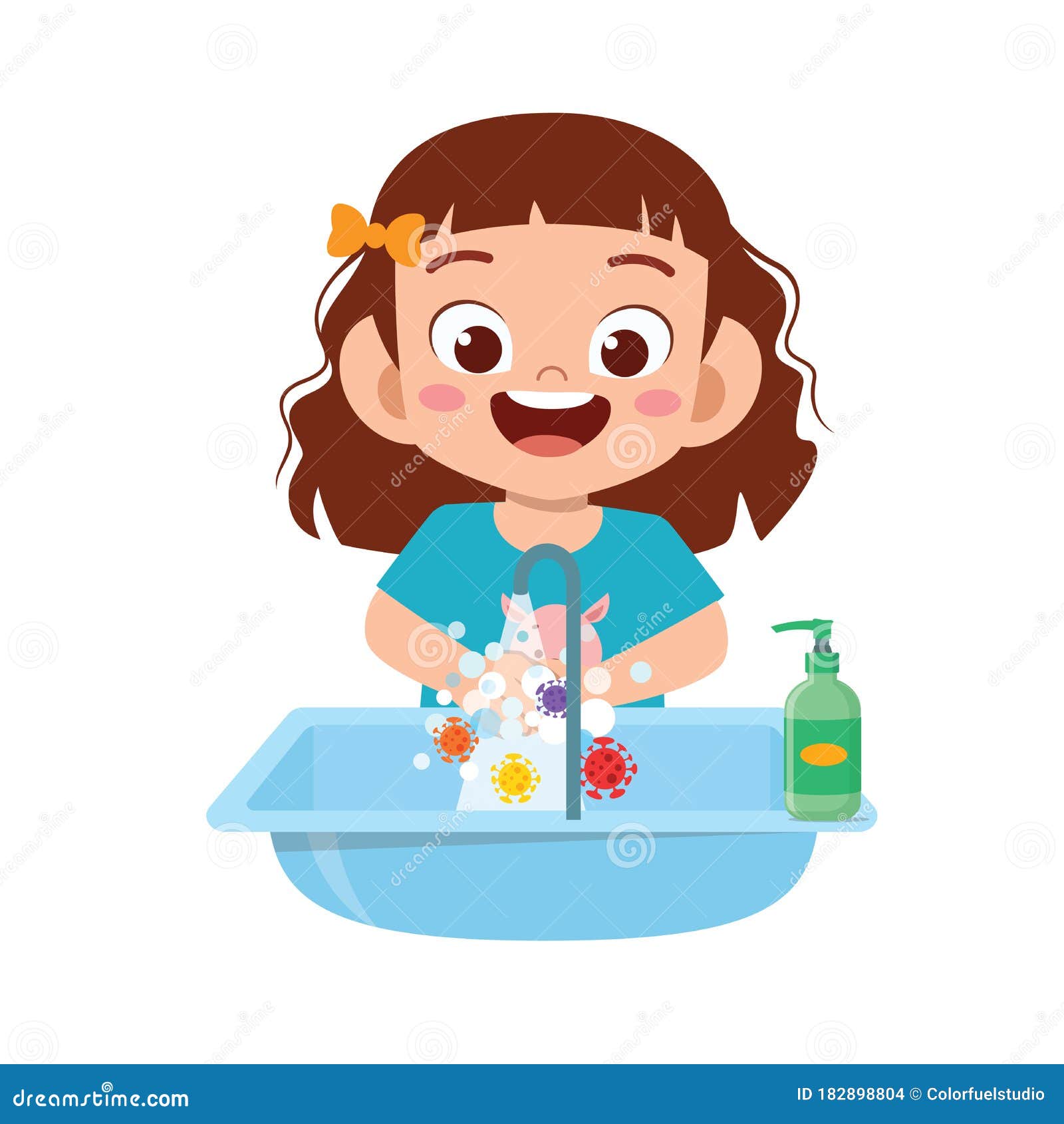 Girl Hand Washing Stock Illustrations – 1,835 Girl Hand Washing Stock  Illustrations, Vectors & Clipart - Dreamstime