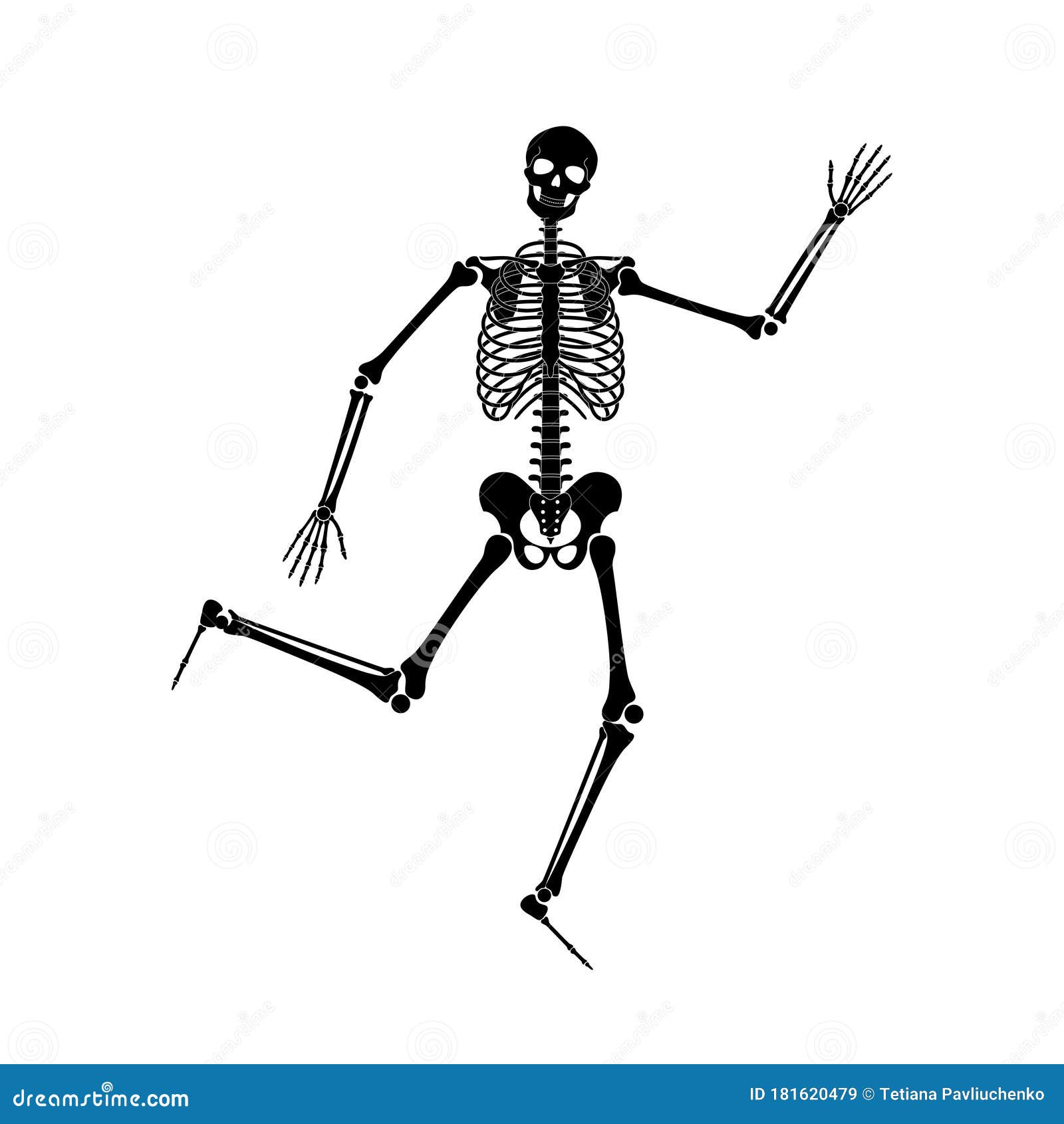 Happy Dancing Skeletons on Halloween Stock Vector - Illustration of gothic,  funny: 181620479