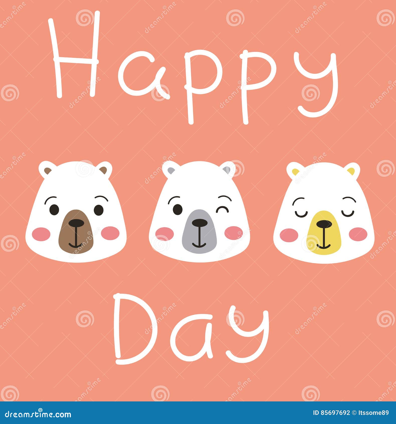 Happy Day ! stock illustration. Illustration of beautiful - 85697692
