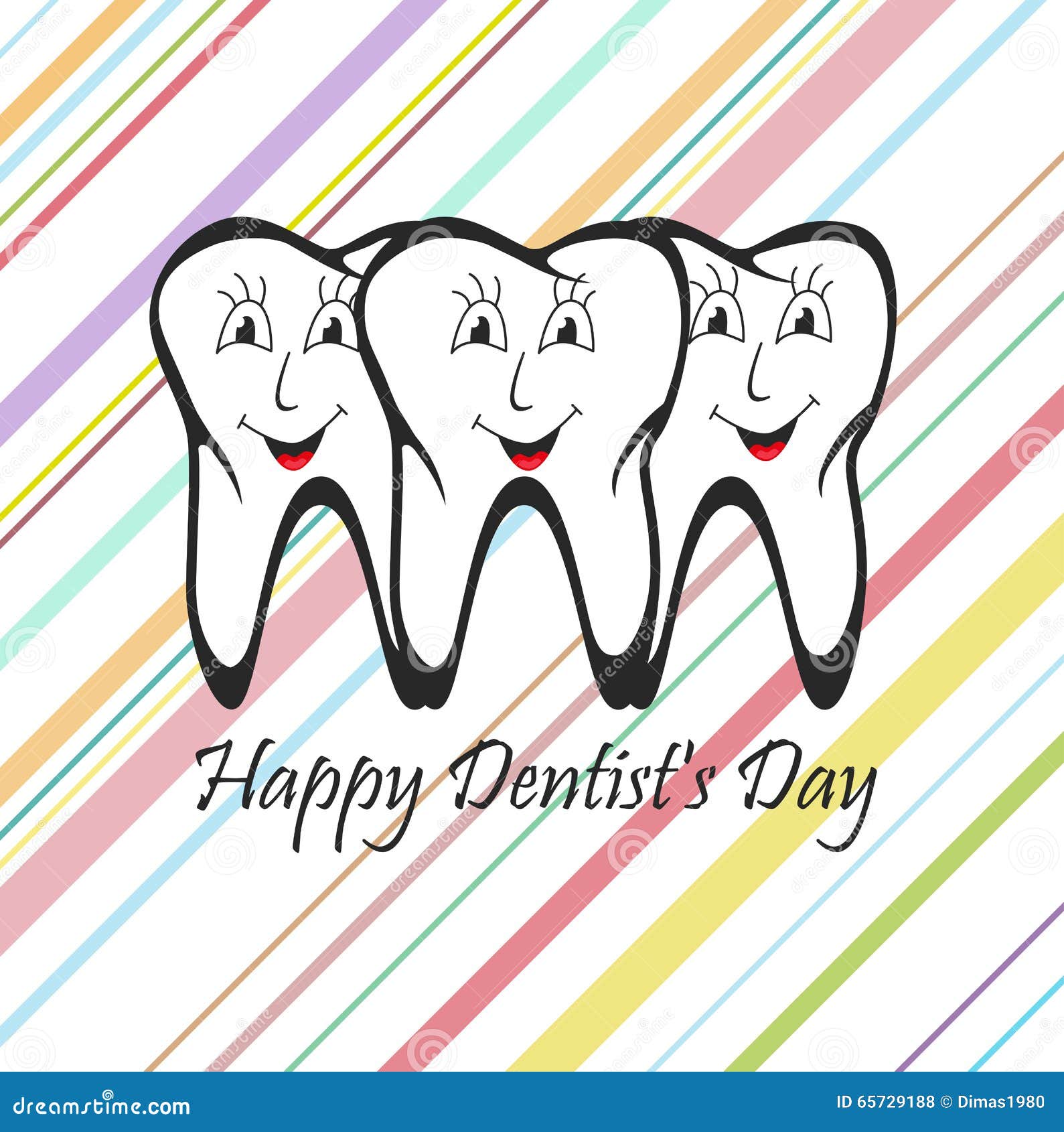 Happy Dentist Day. stock vector. Illustration of dentist 65729188