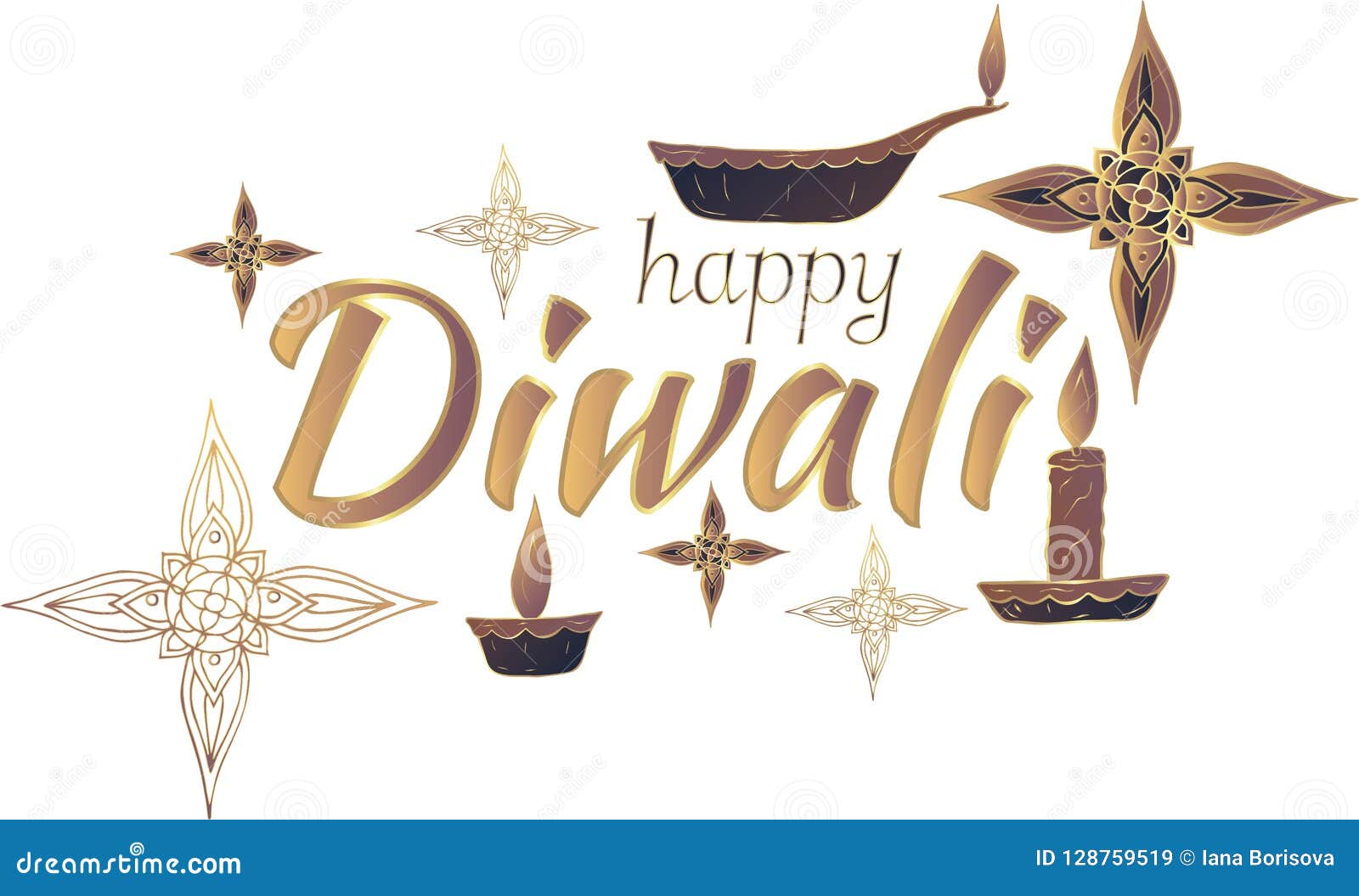 Happy Diwali! Banner. White Background. Vector. Stock Vector - Illustration  of card, ganpati: 128759519