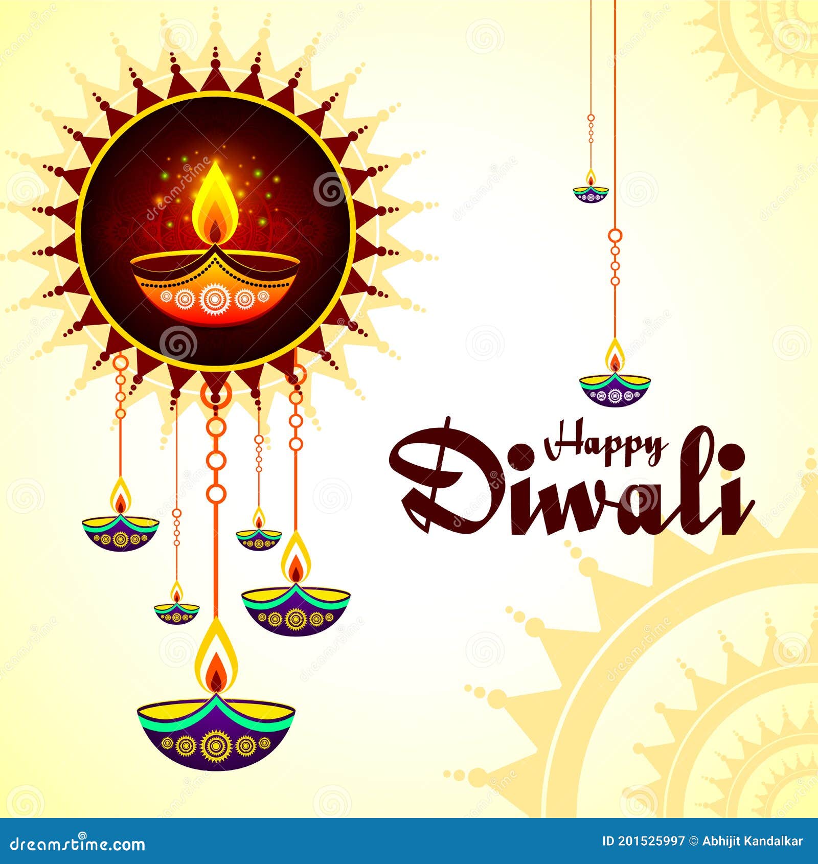 Happy Diwali Festival, Diwali Background with Rangoli, Sale Banner Stock  Vector - Illustration of fire, element: 201525997