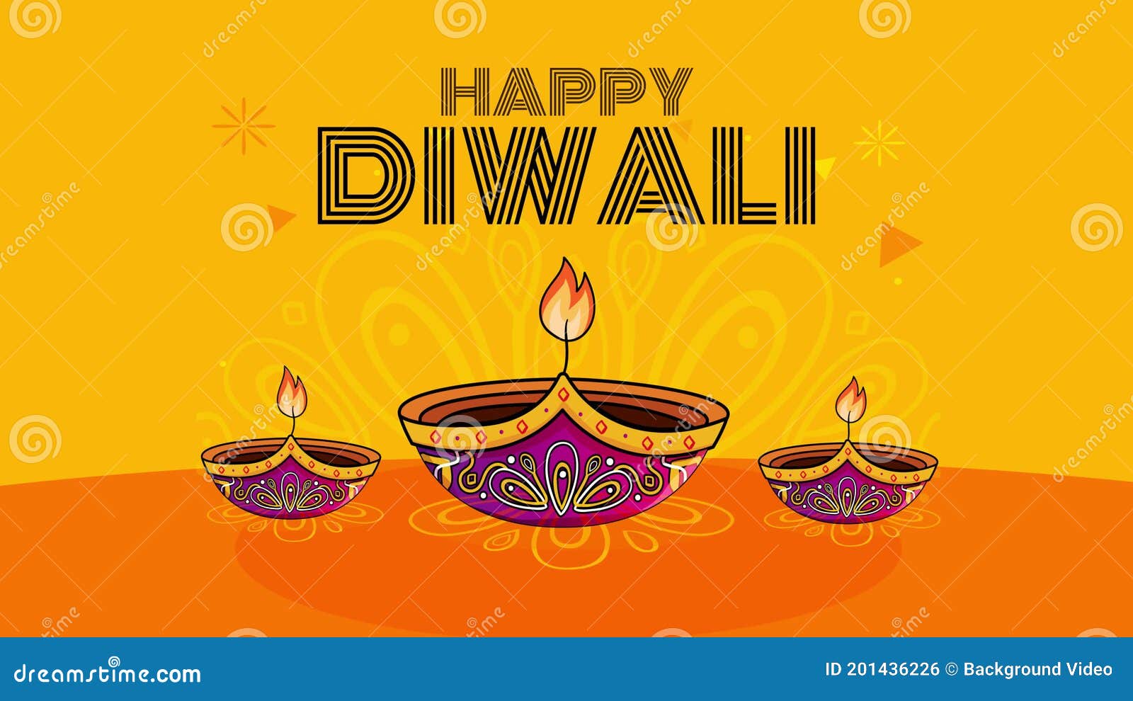 Happy Diwali, Festival of Lights. Burning Diya Lamps. Diwali Celebration.  4K Video Animation Stock Footage - Video of animation, advertisements:  201436226