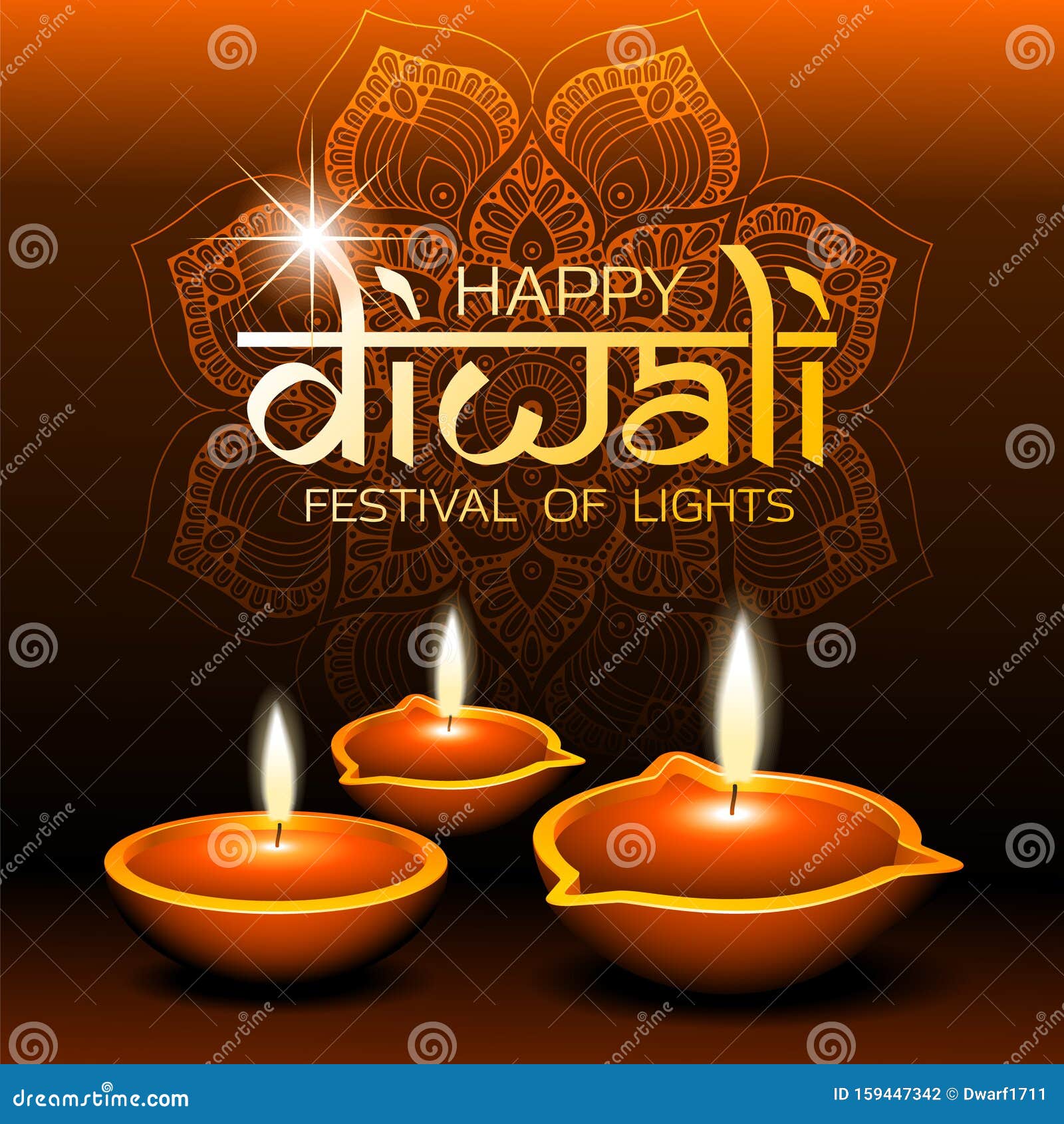Happy Diwali Festival of Lights Instagram Template Creative Vector ...