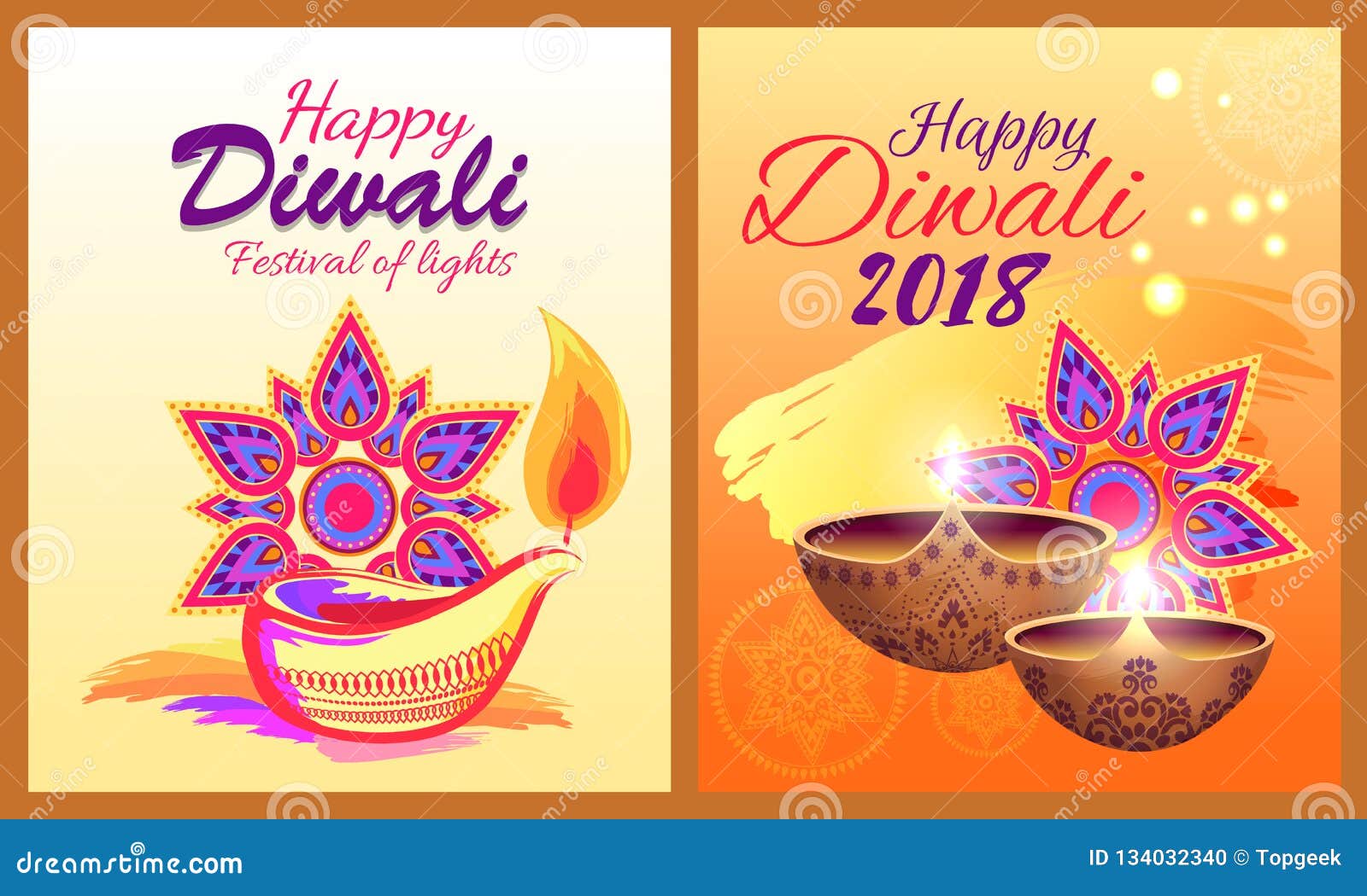 Happy Diwali Festival of Light Vector Illustration Stock Vector ...