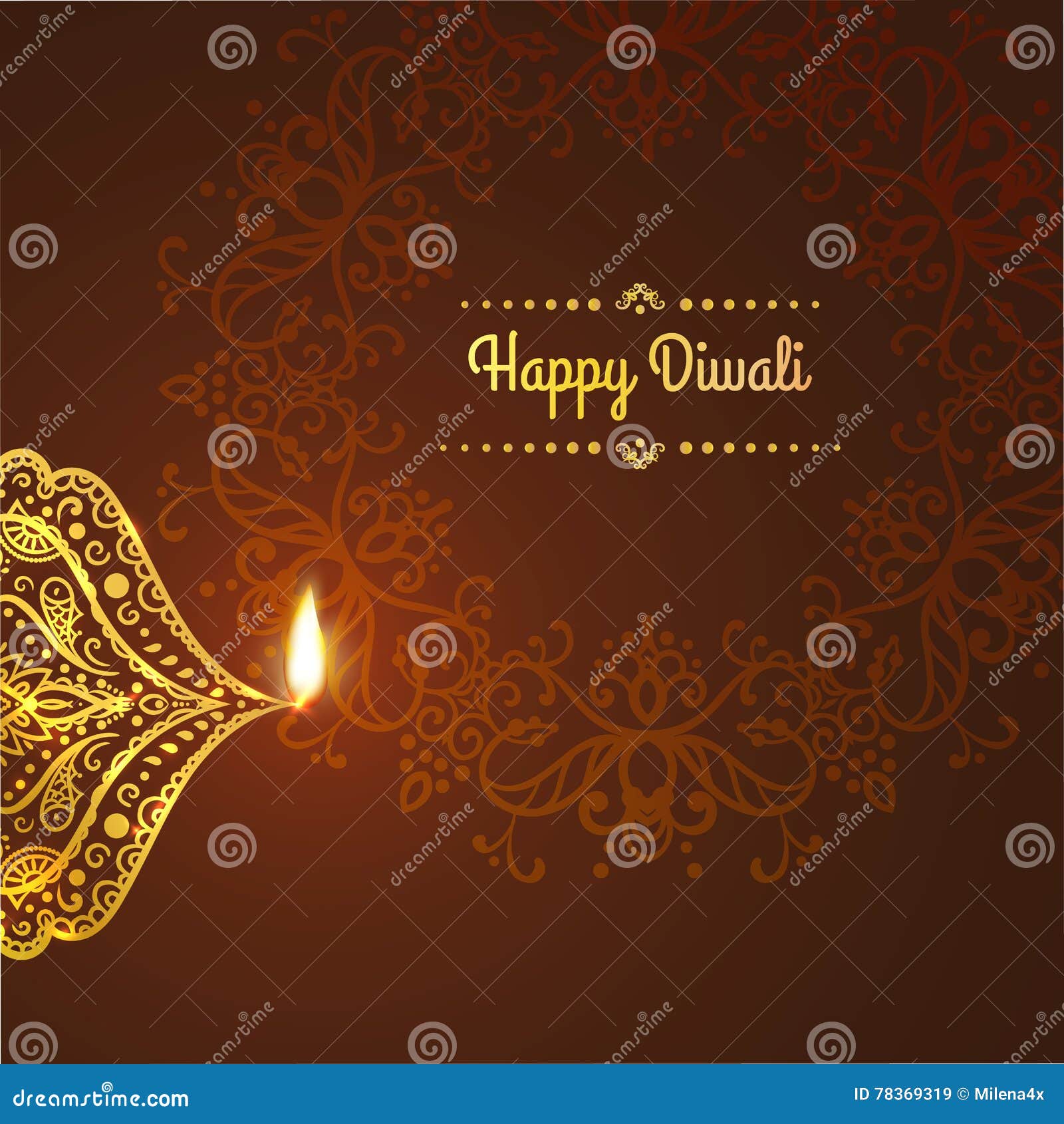 Happy Diwali, . Greeting Card Design for Diwali Festival with ...
