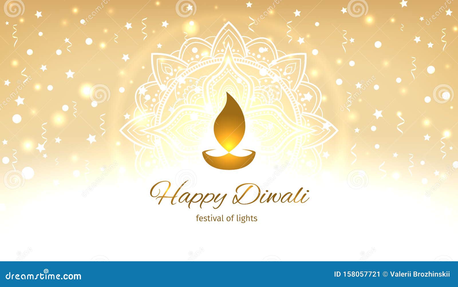 Happy Diwali Vector Illustration. Design Template with Light ...
