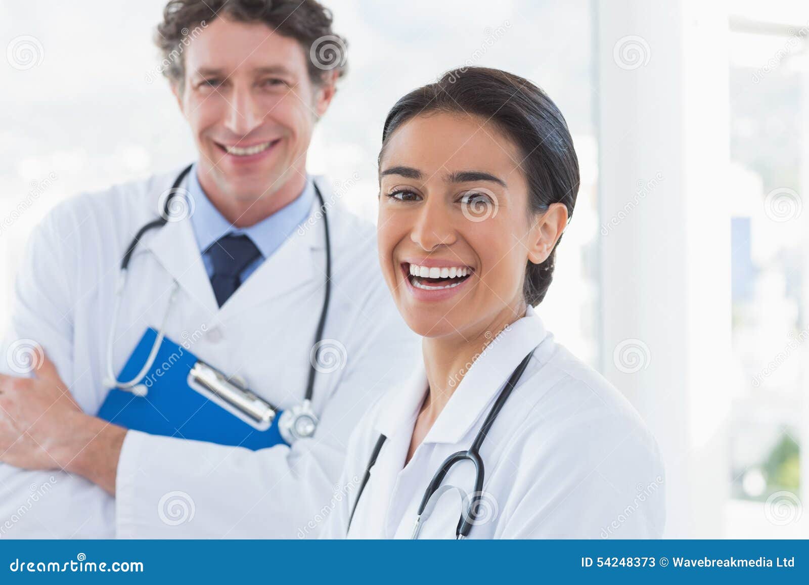 Happy Doctors Looking at Camera Stock Image Image of male, medicine 54248373