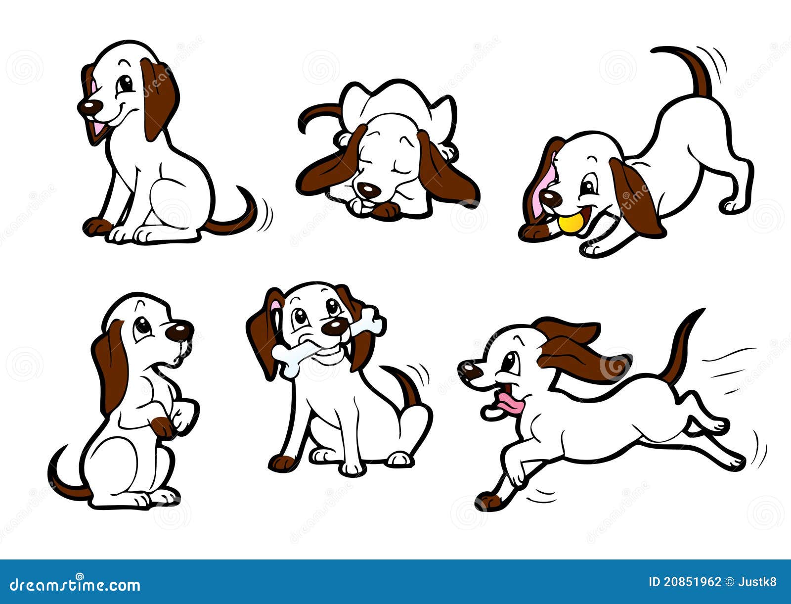  Happy  dog  stock vector Illustration  of playing brown 