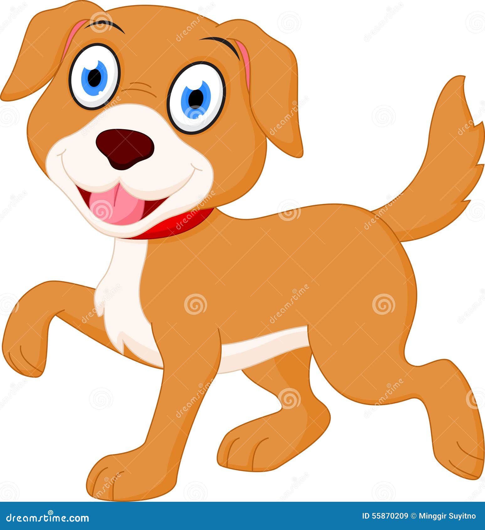  Happy  dog  cartoon stock vector Illustration  of domestic 