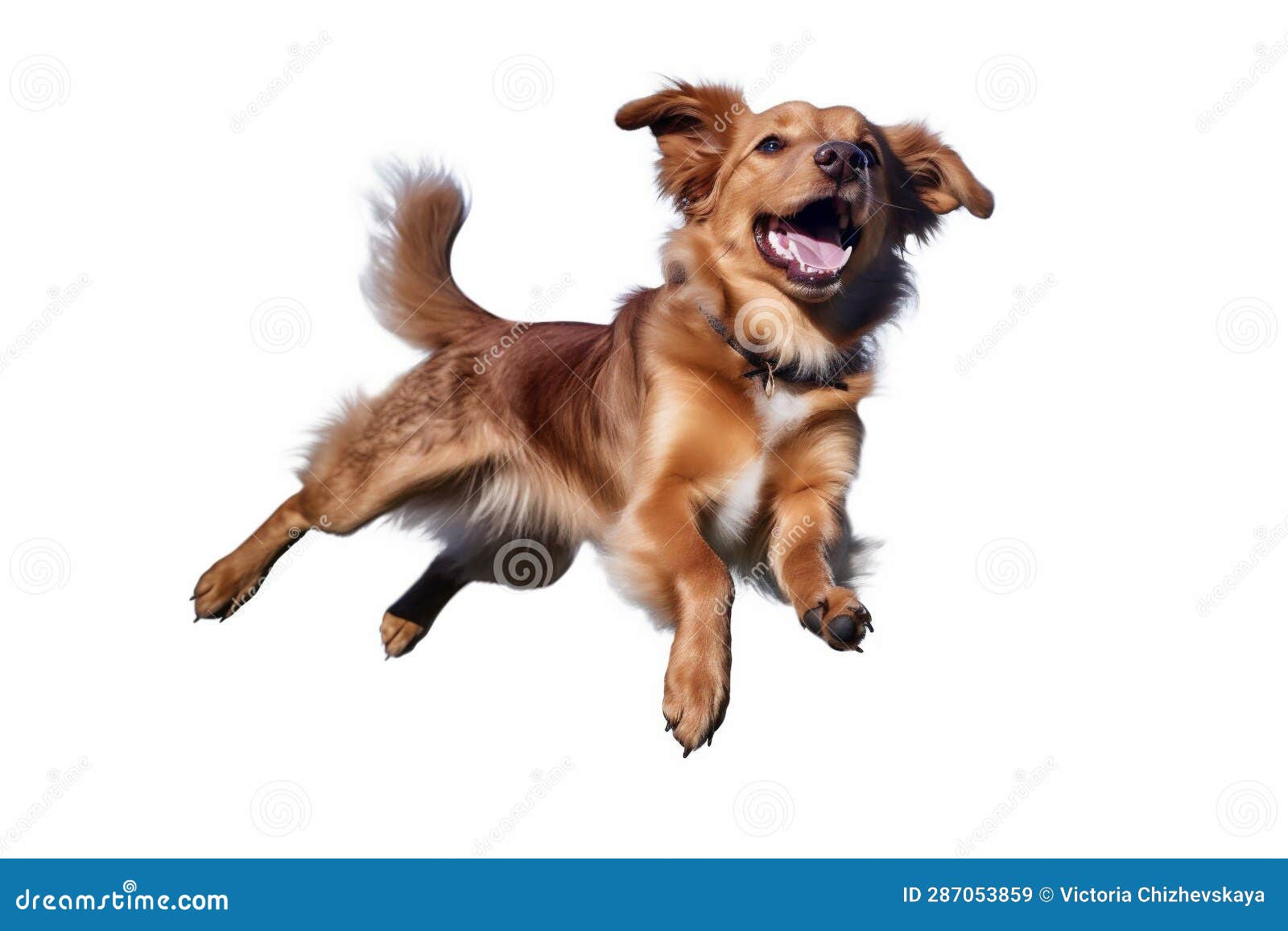 fly dog animal white jump pet doggy young purebred background cute. generative ai.