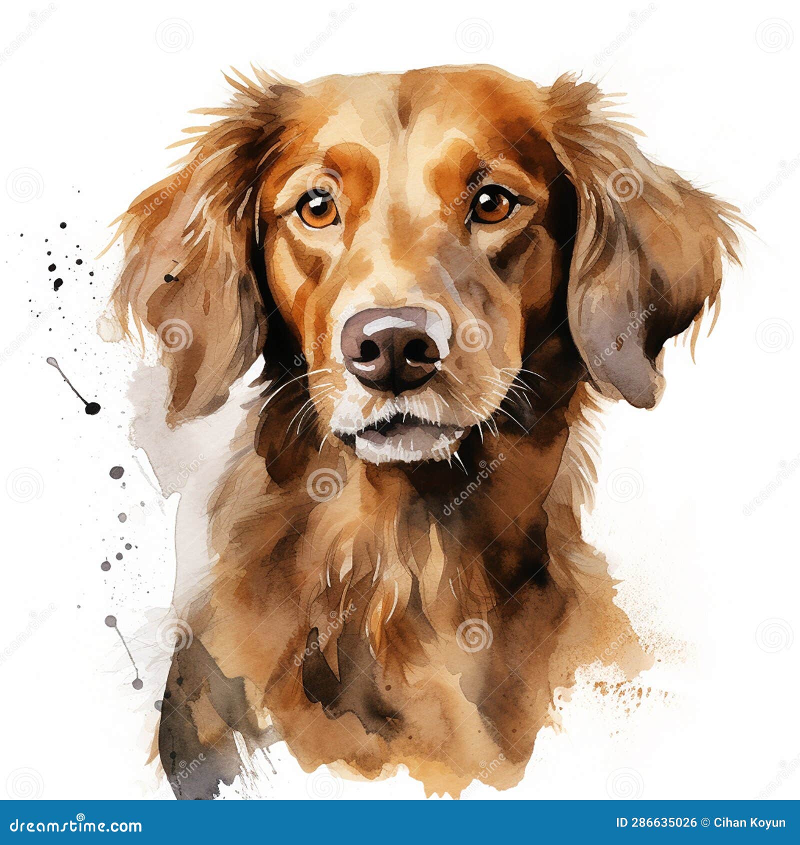 Happy Doggy Illustration on a White Background Stock Illustration ...