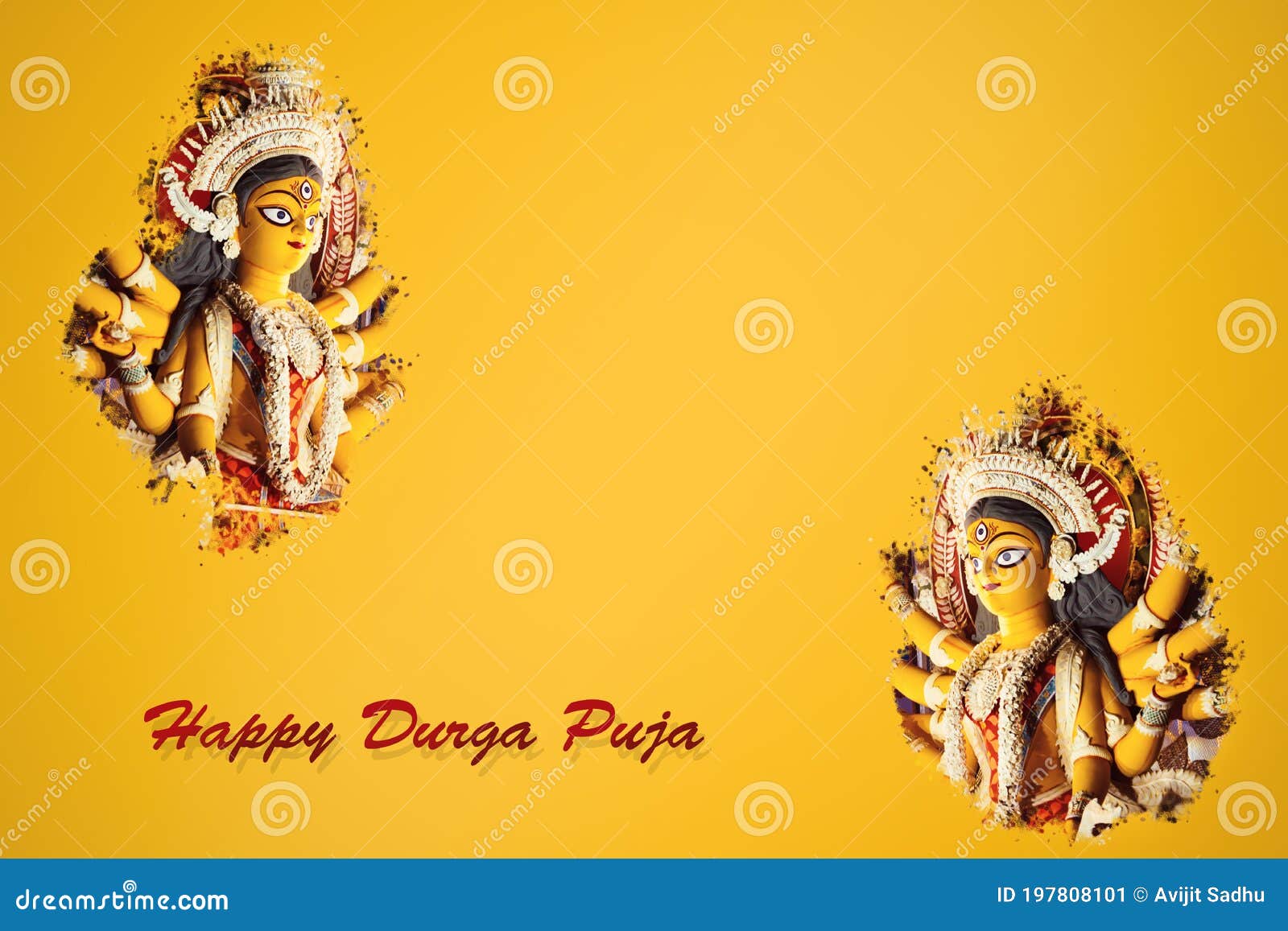 Happy Durga Puja Background Stock Image - Image of bengal, bengali:  197808101