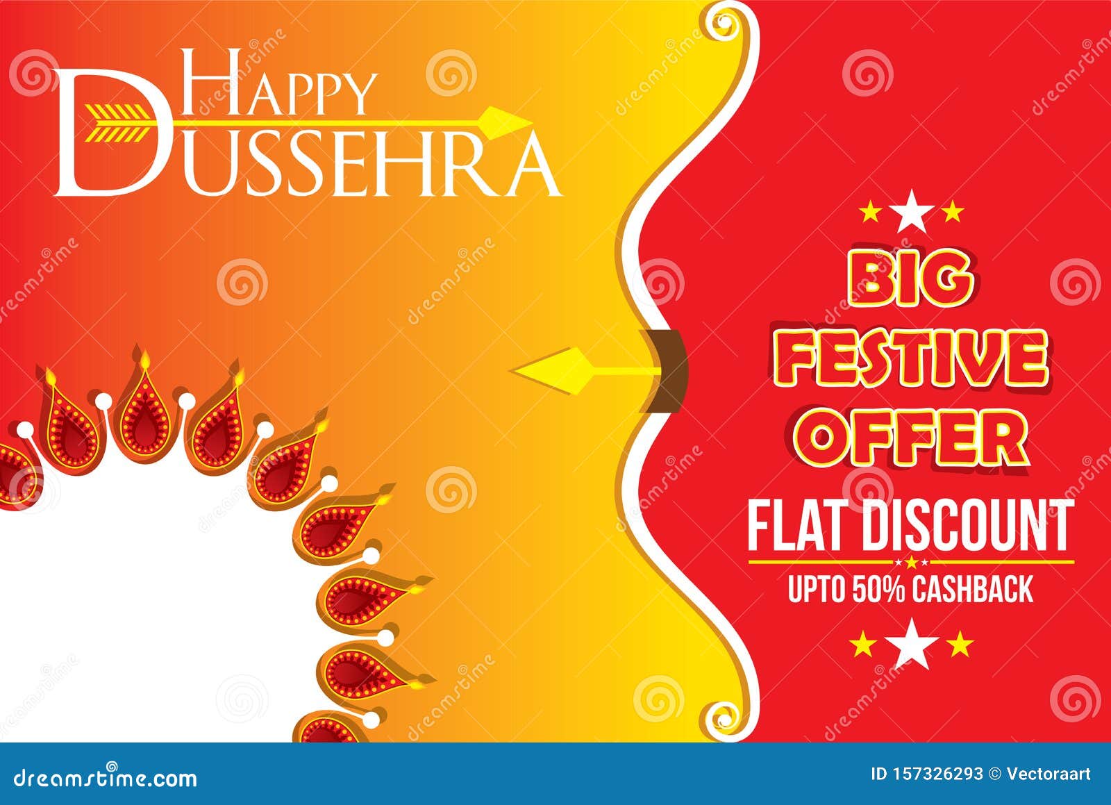 Happy Dussehra Festival Poster Design Stock Vector - Illustration ...