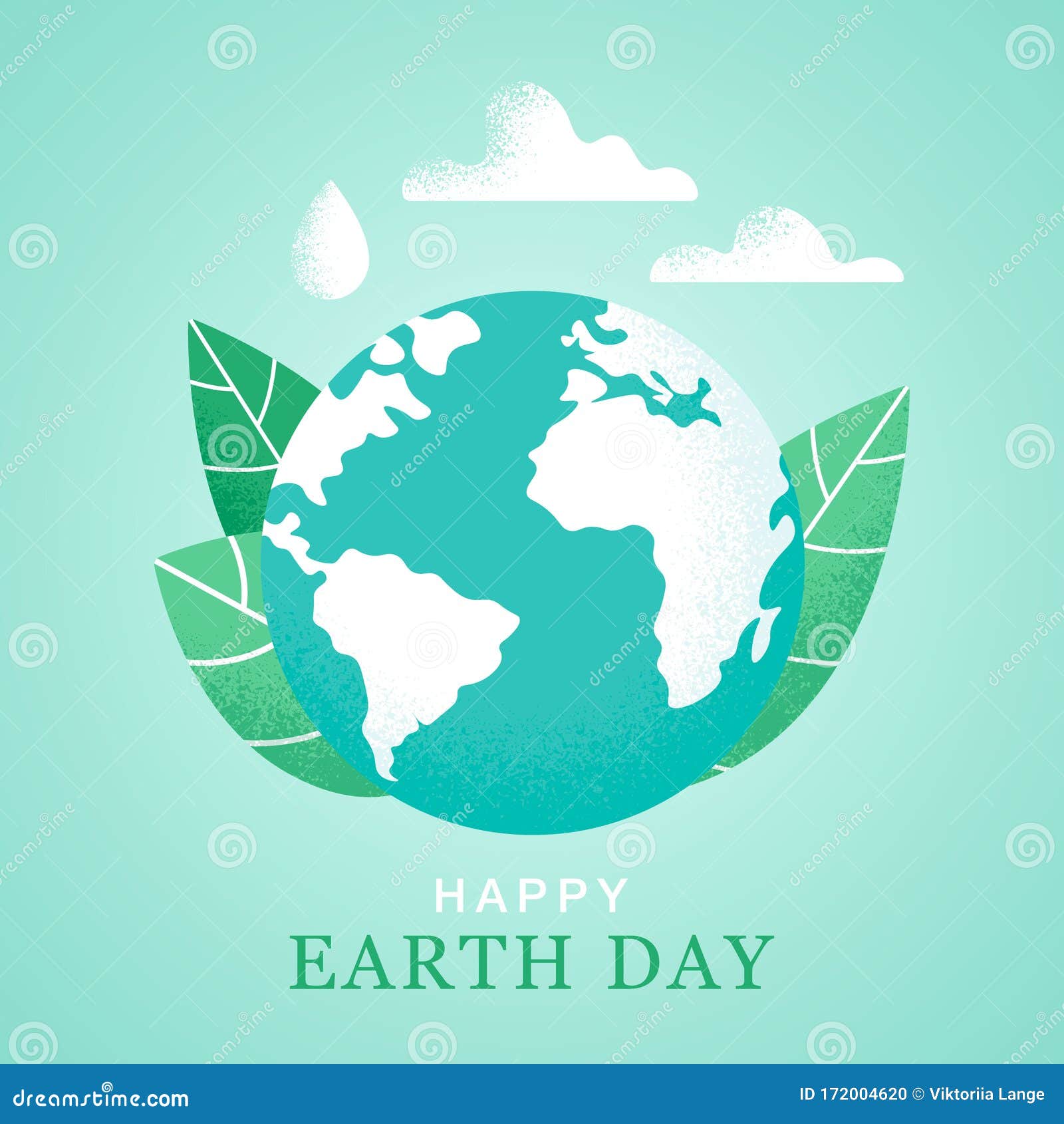 happy earth day, 22 april banner.  world map  .