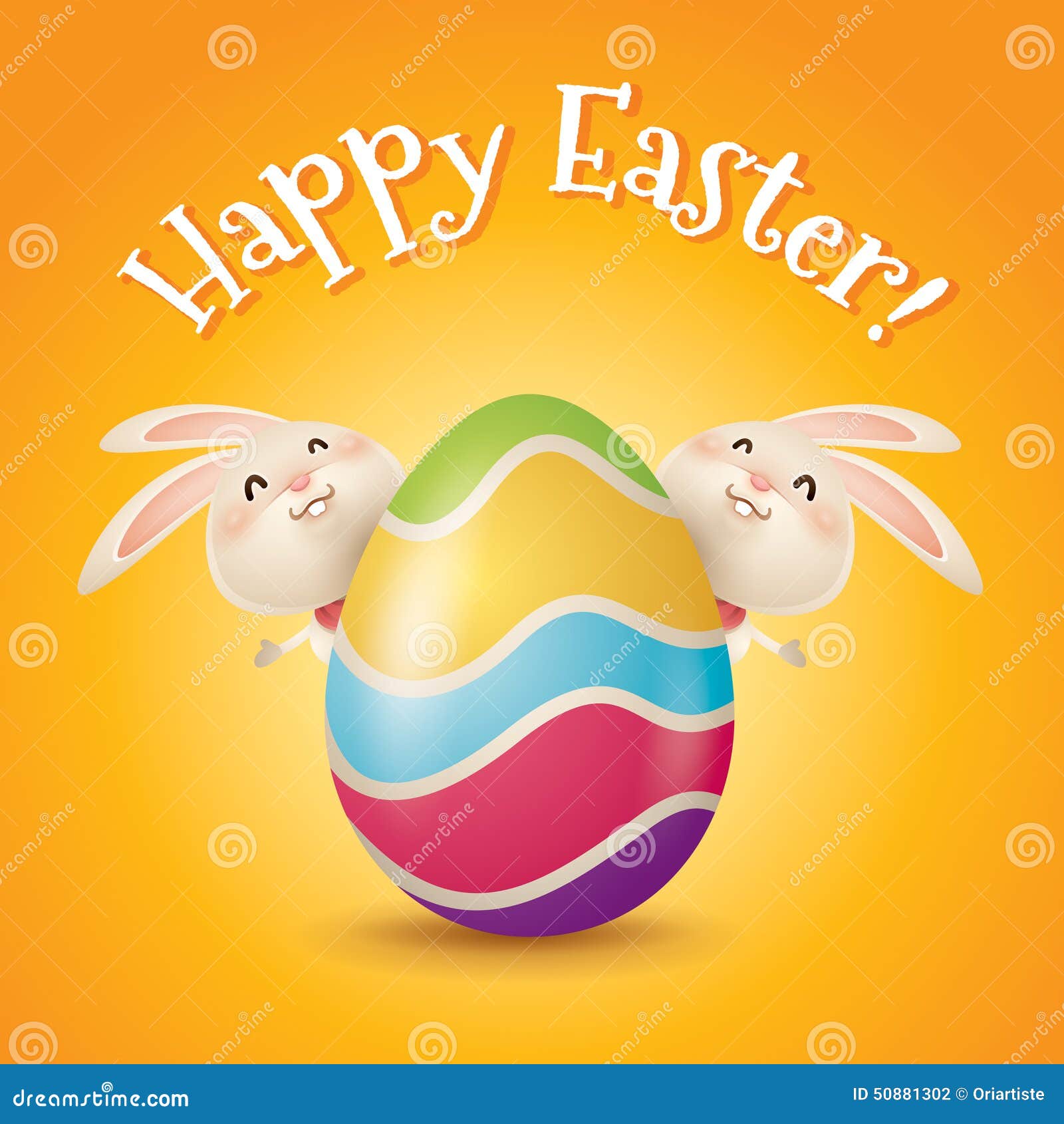 Happy Easter! stock vector. Illustration of greeting - 50881302