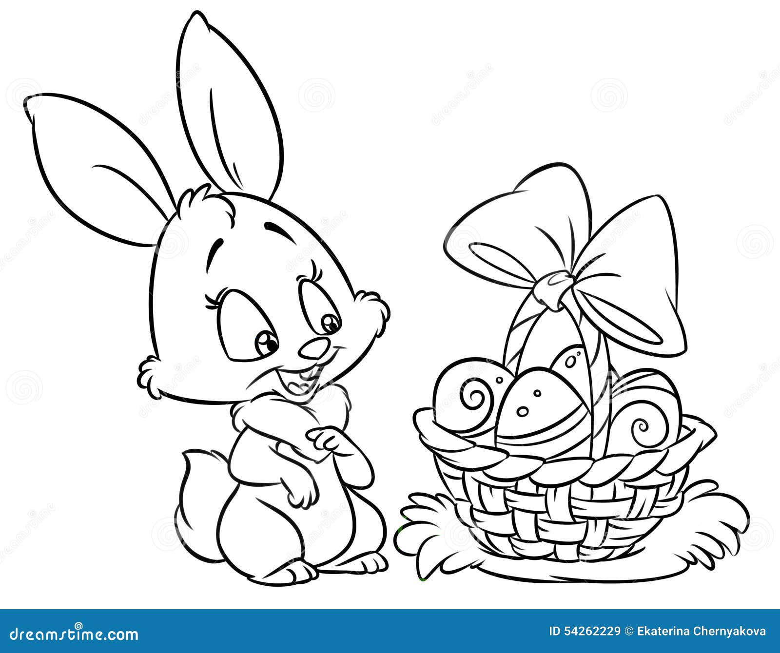 happy easter bunny coloring pages cartoon 