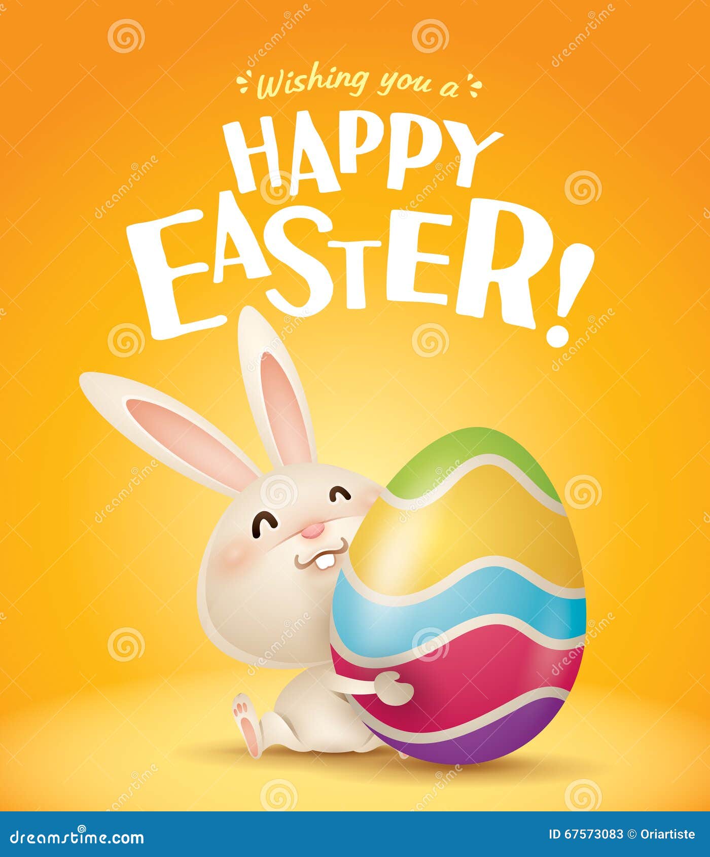 Happy Easter! stock vector. Illustration of cute, adorable - 67573083